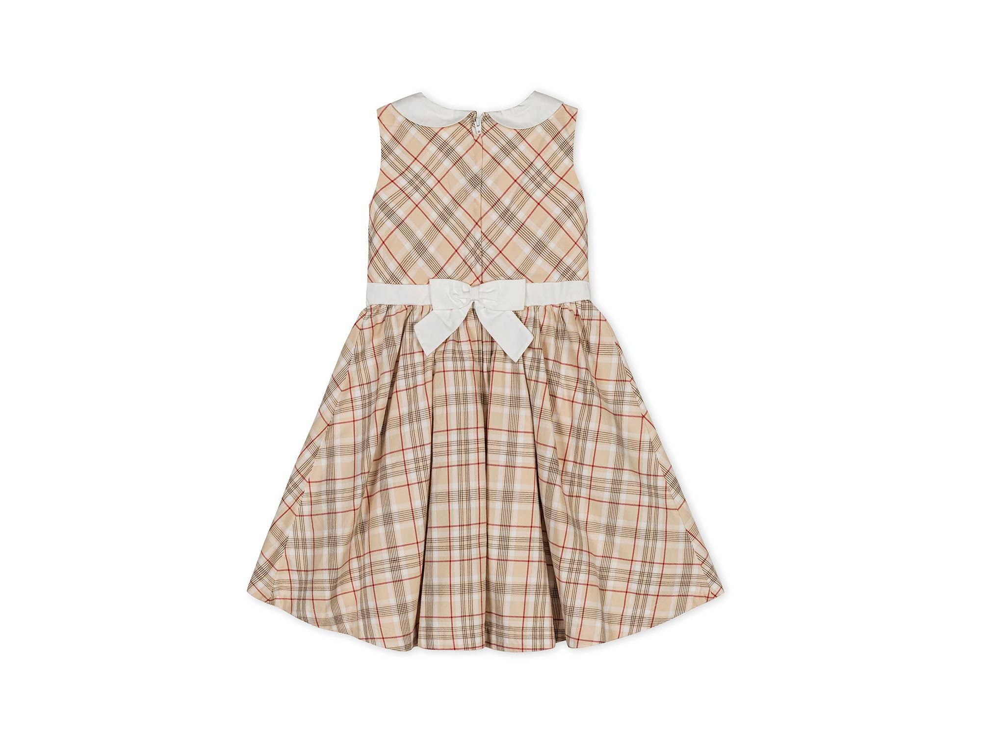 Girls' Organic Sleeveless Party Dress with Peter Pan Collar - Baby, Little Kid, Big Kid — Image 4