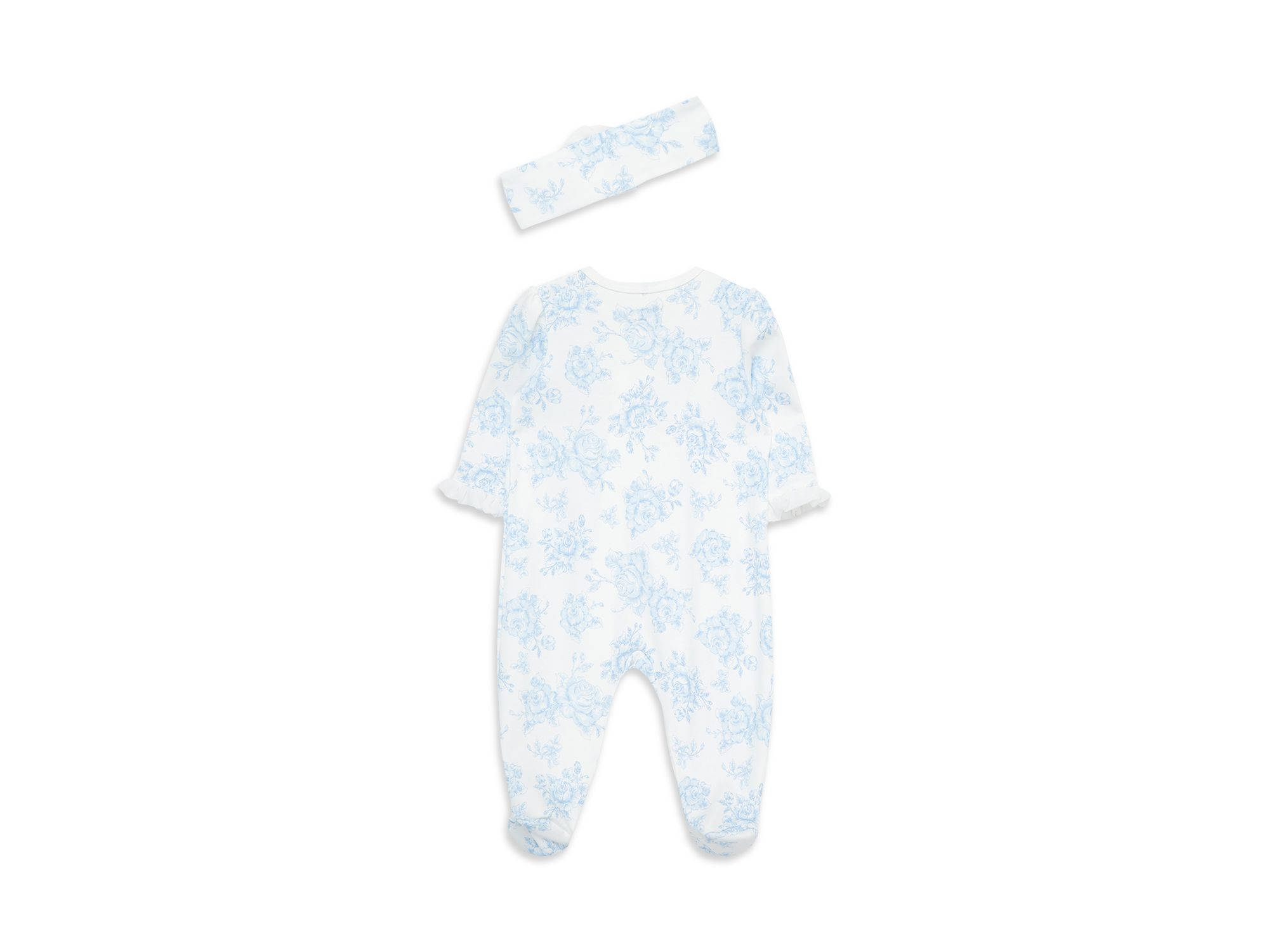 Girls' Roses Print Footie With Headband - Baby — Image 3