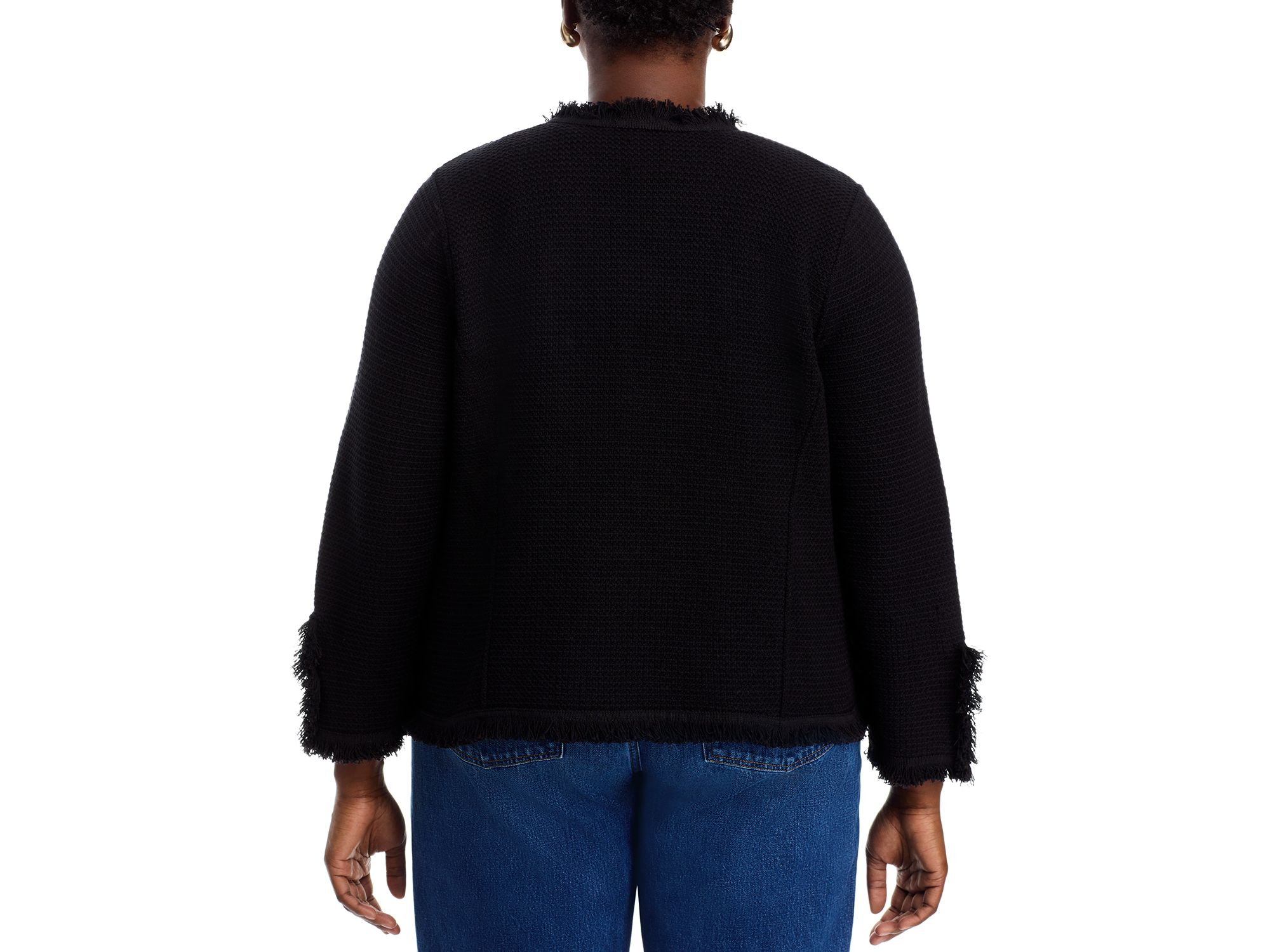 Fringe Mix Knit Jacket — Image 5