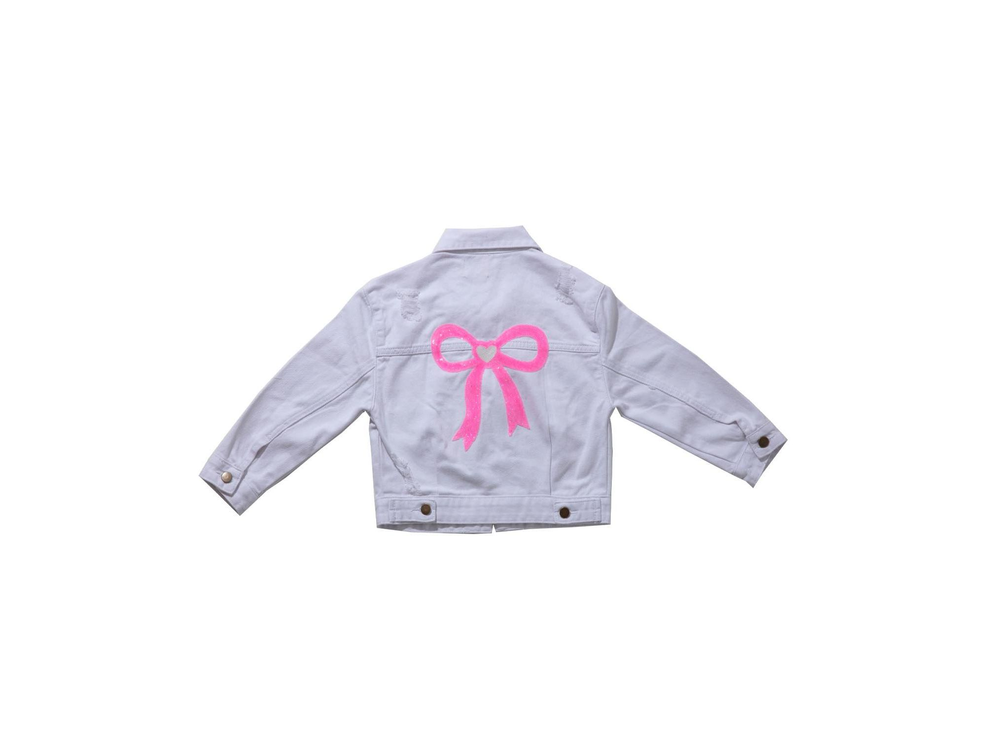 Girls' Patched Denim Jacket- Little Kid, Big Kid — Image 3
