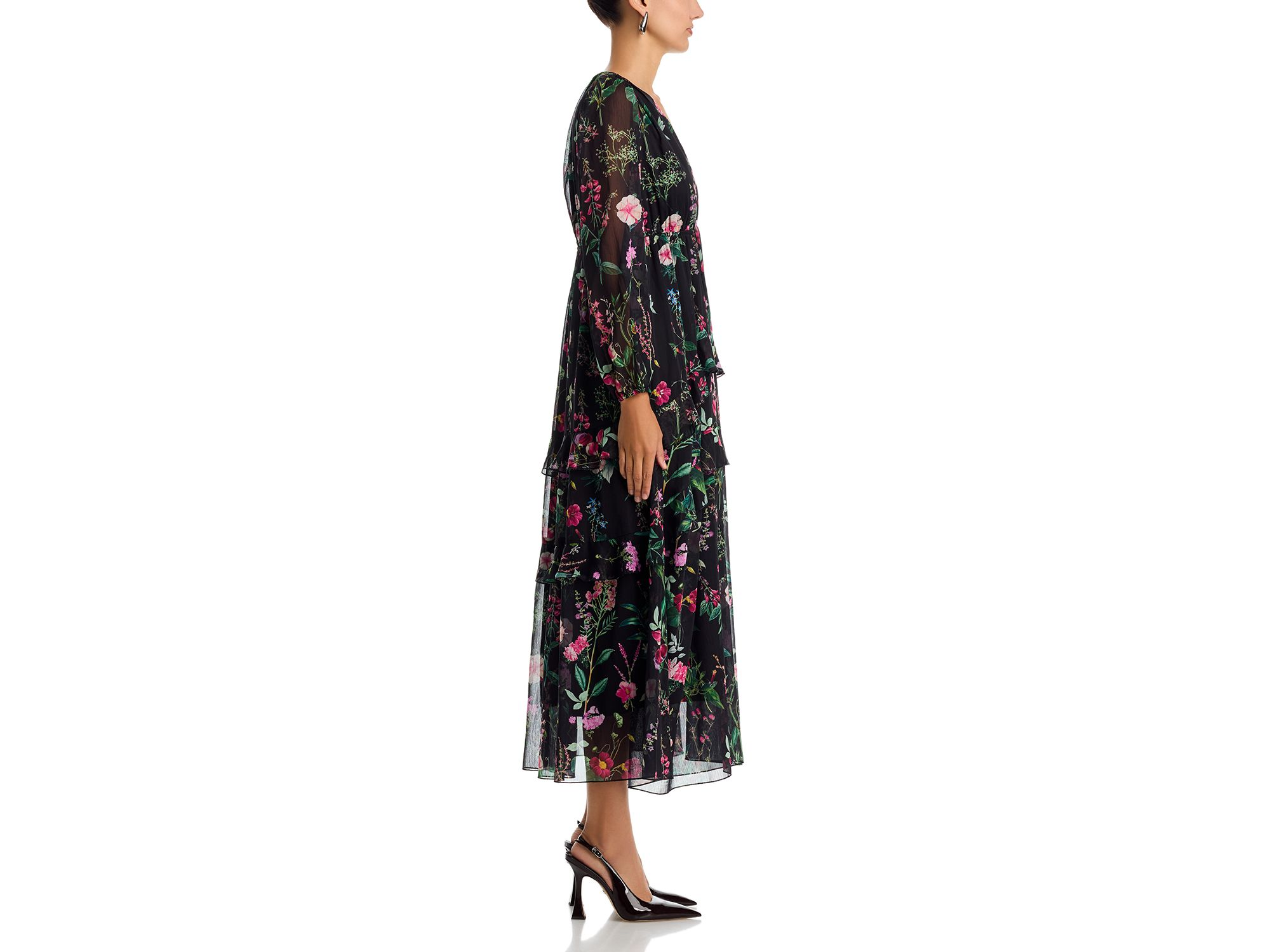 Tiered Floral Print Dress — Image 5