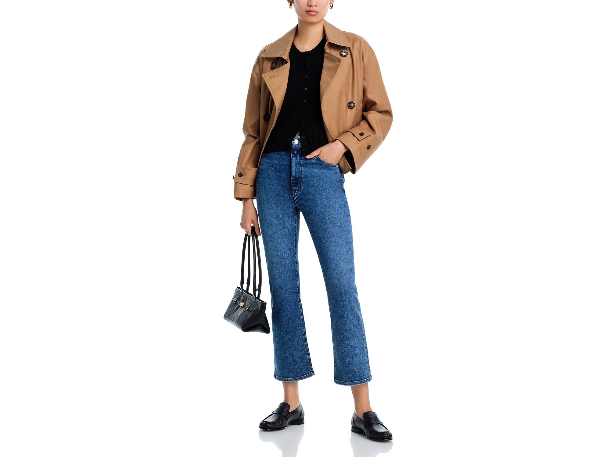 100% Cashmere Short Puff Sleeve Cardigan - Exclusive — Image 4