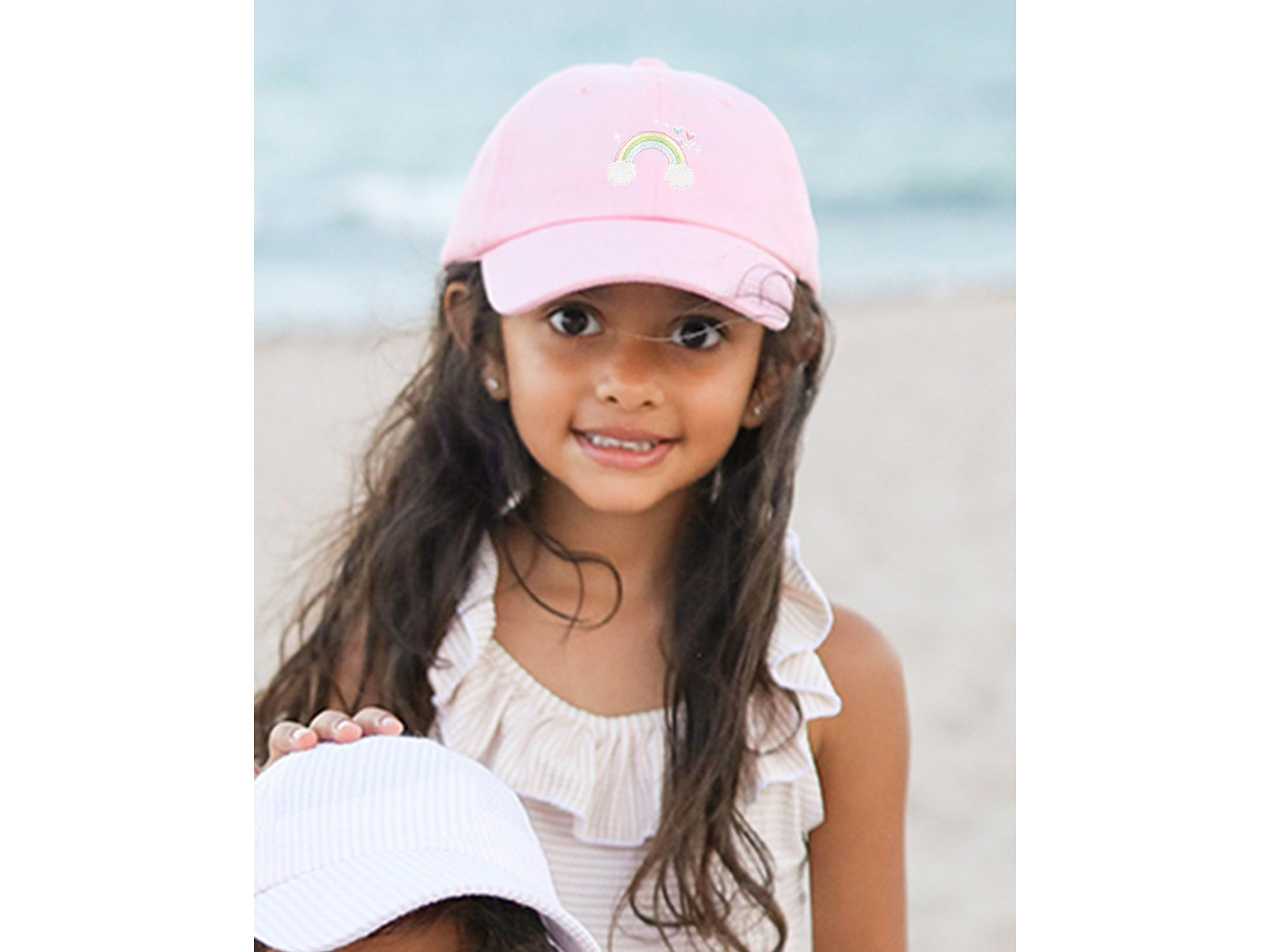 Girls' Rainbow Bow Baseball Hat in Pink - Little Kid, Big Kid — Image 3