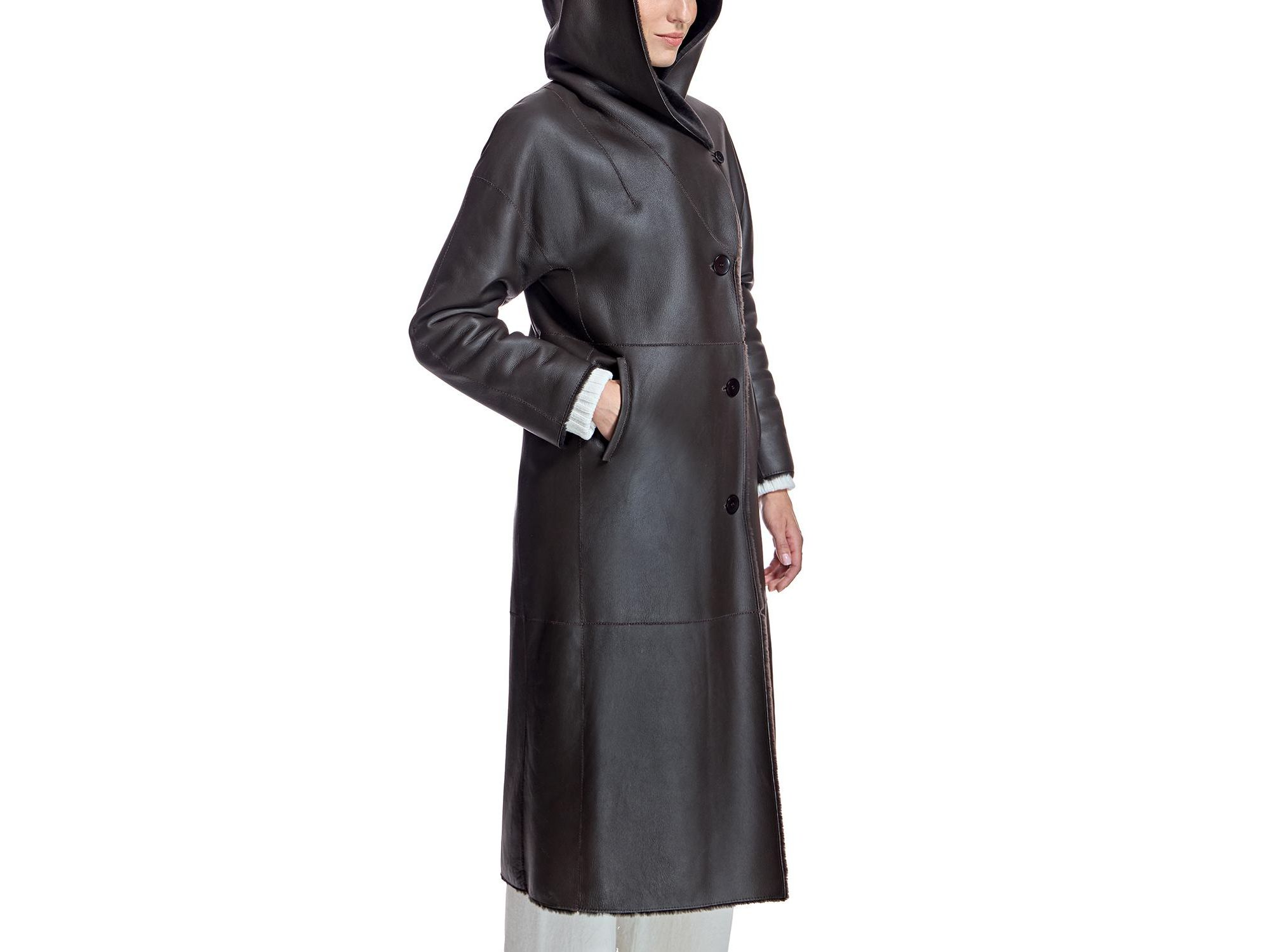 Reversible Nappa Shearling Coat — Image 4