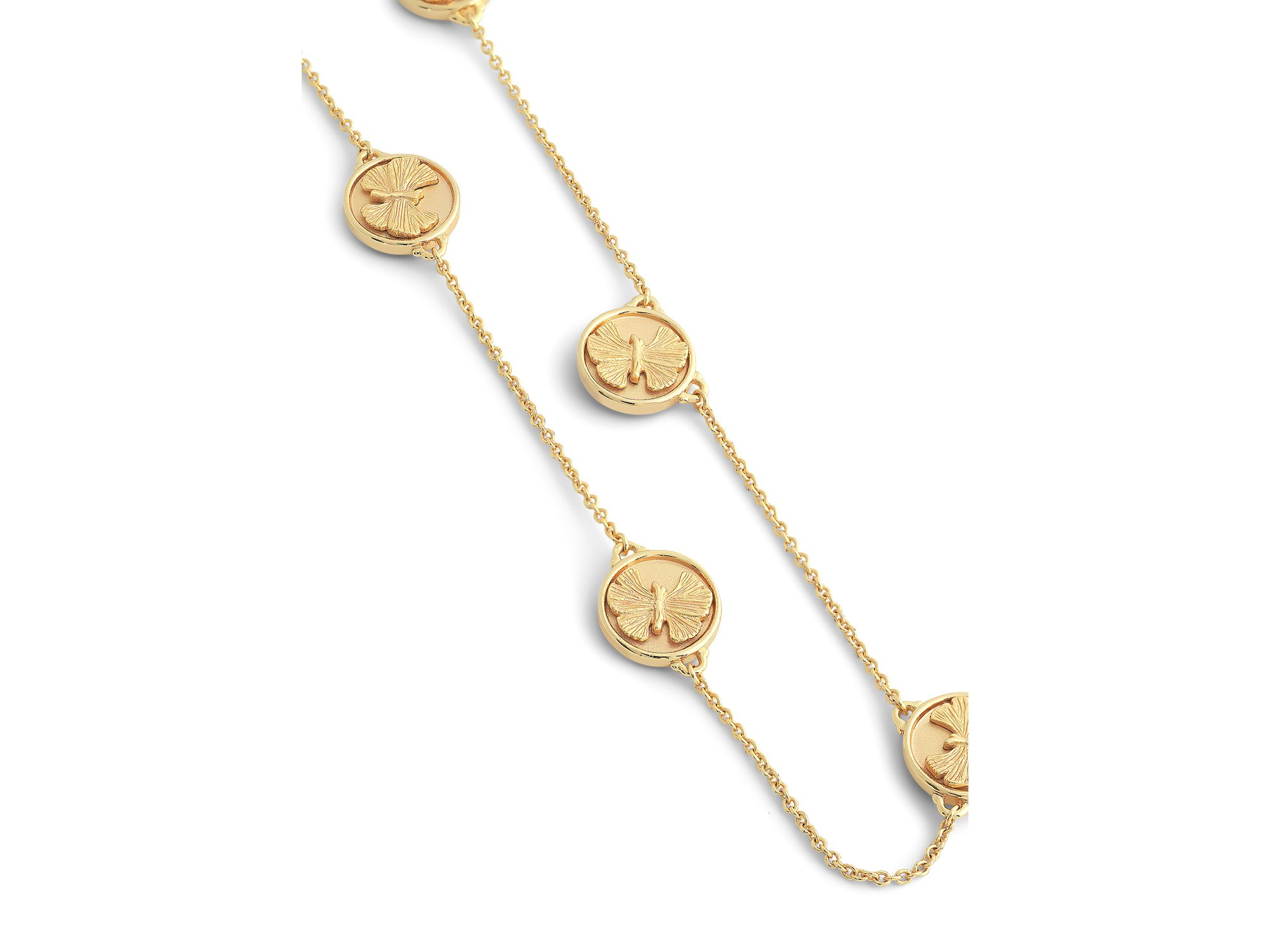 Butterfly Coin Necklace, 17.5" — Image 3