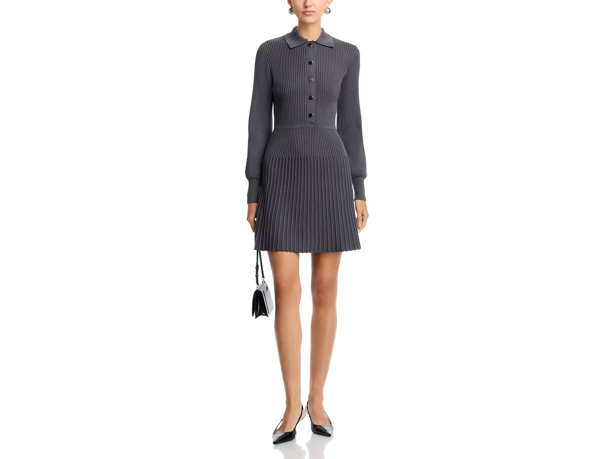 Long Sleeve Sweater Knit Dress — Image 5