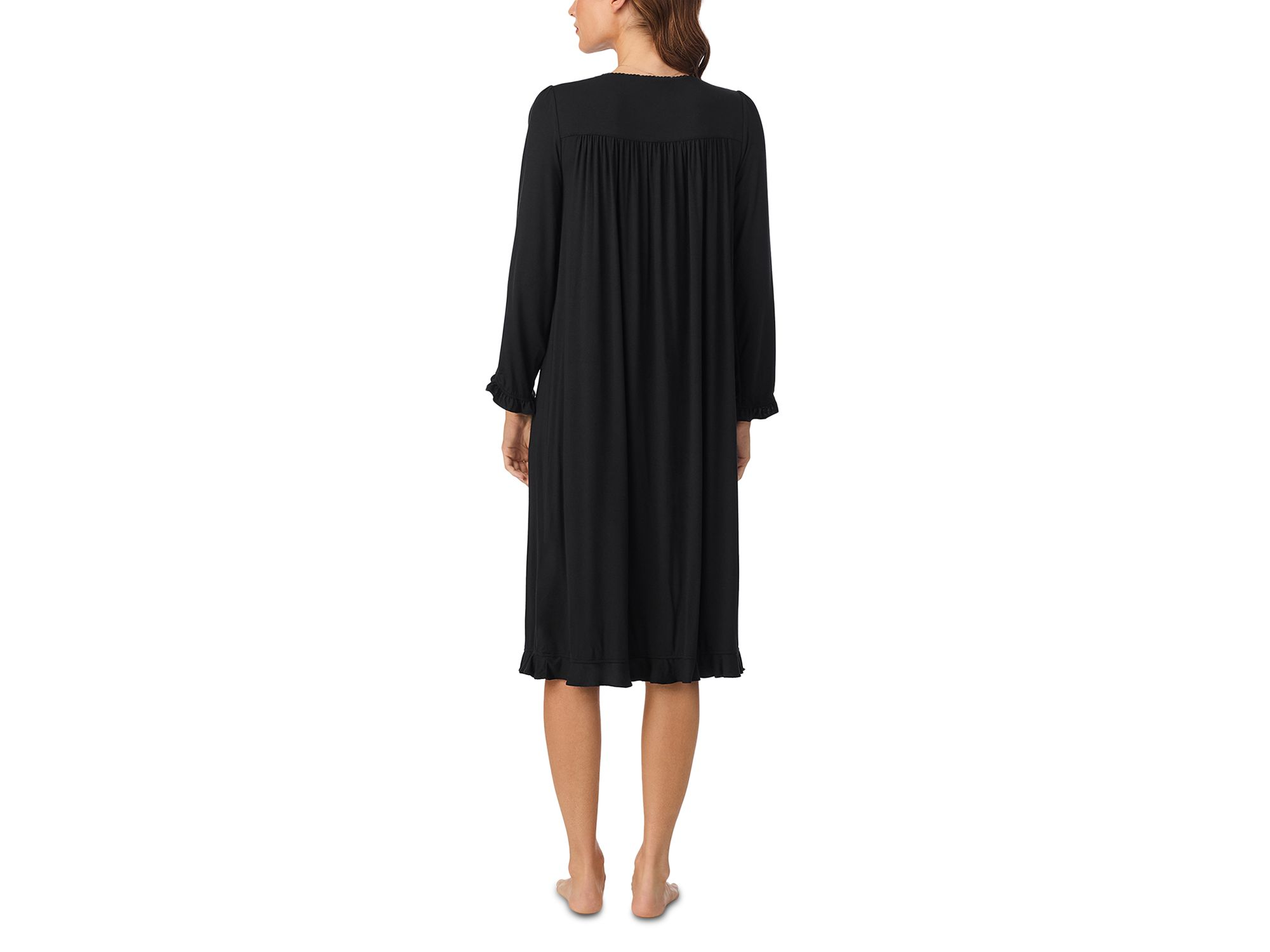 Iconic Black Long Sleeve Long Nightgown — Image 4