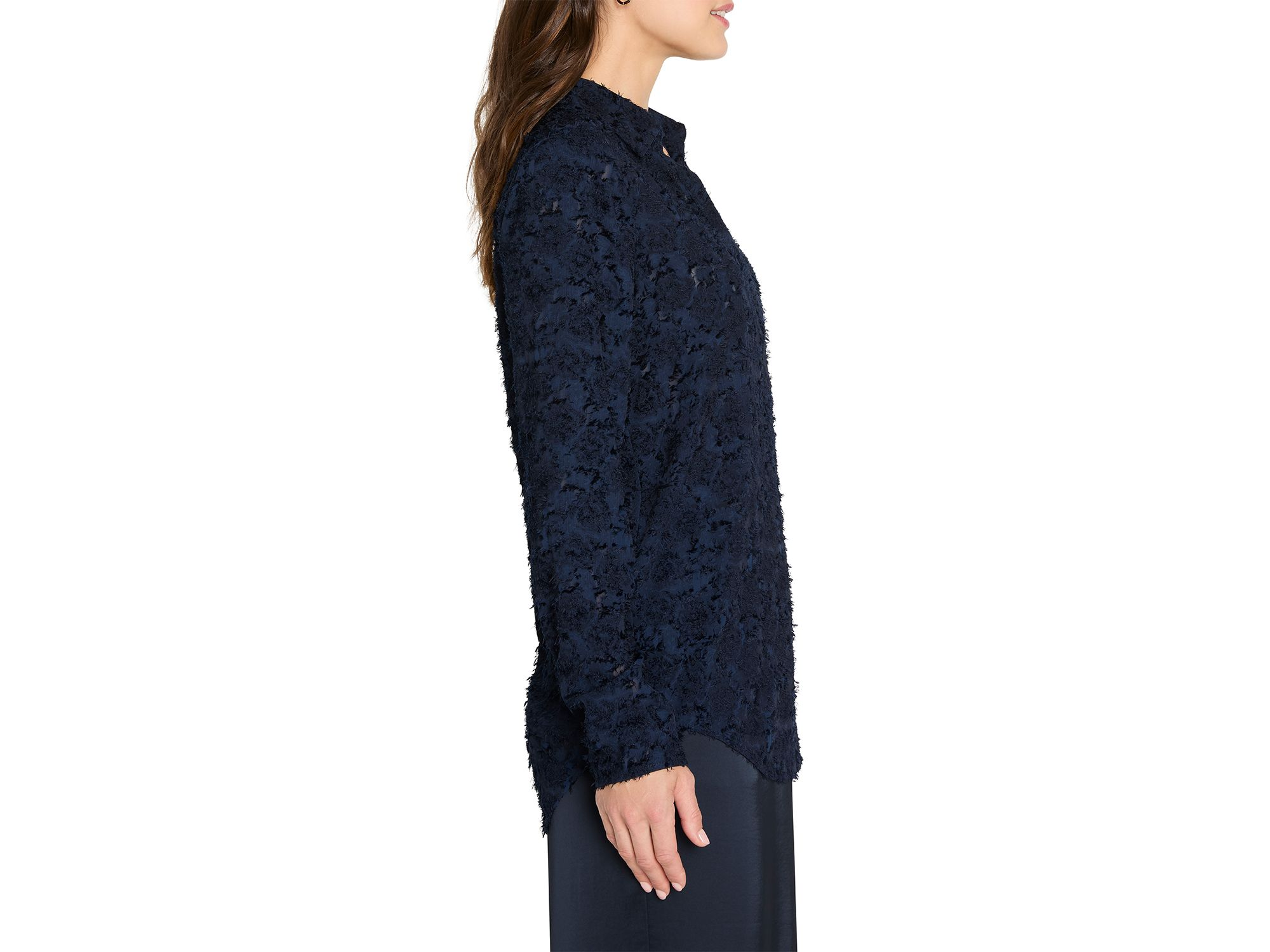 Any Occasion Clipped Jacquard Top — Image 5