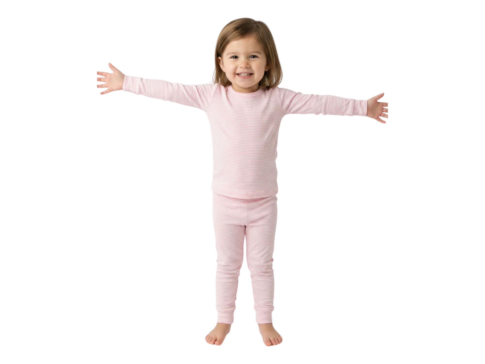 Girls' Peony Stripe Pajama Set - Baby, Little Kid — Image 4