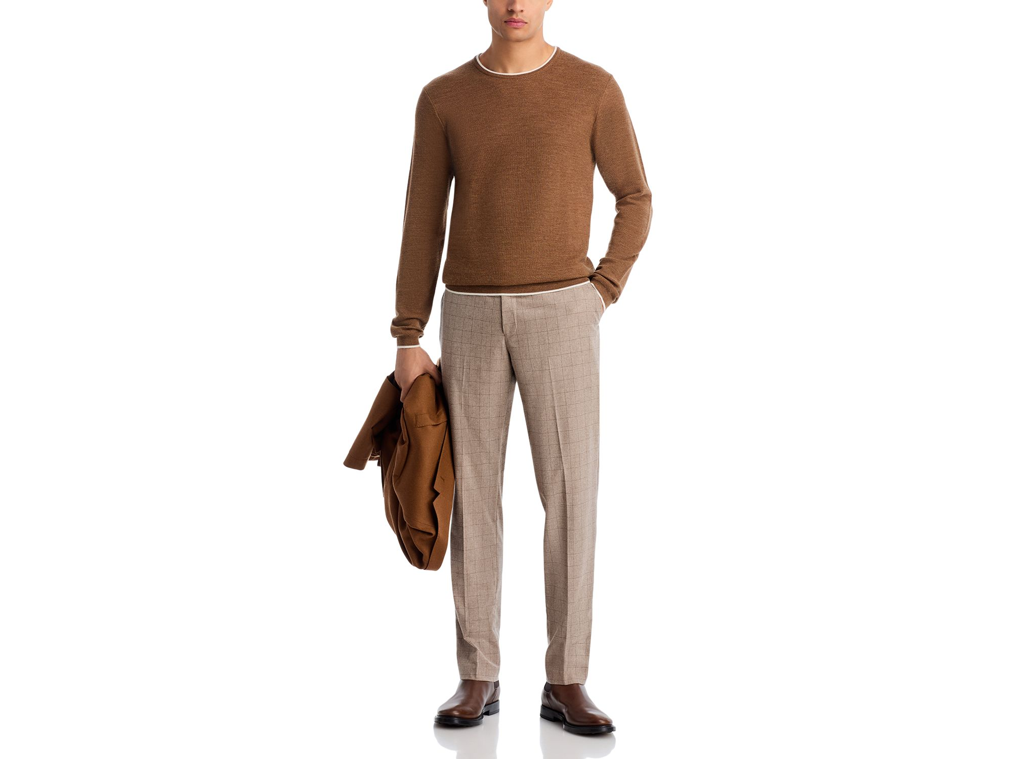 Belvedere Tipped Crewneck Sweater — Image 4