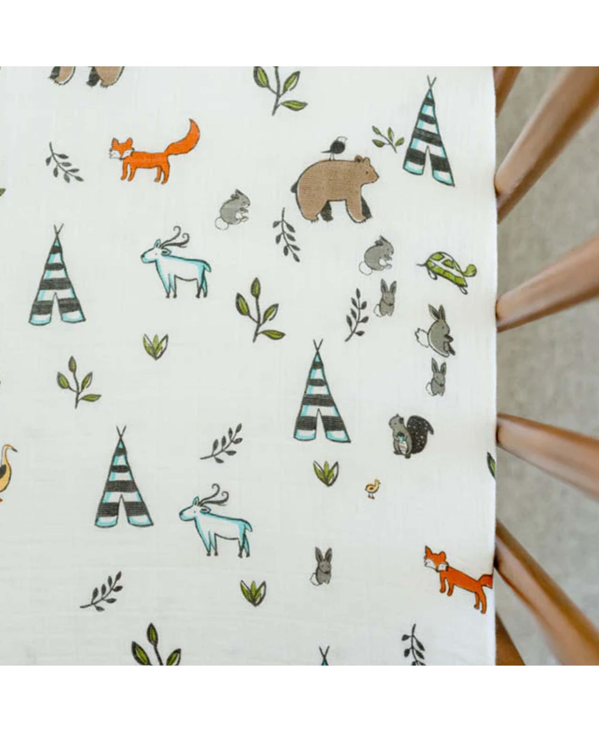 Unisex Cotton Muslin Crib Sheet - Baby — Image 4