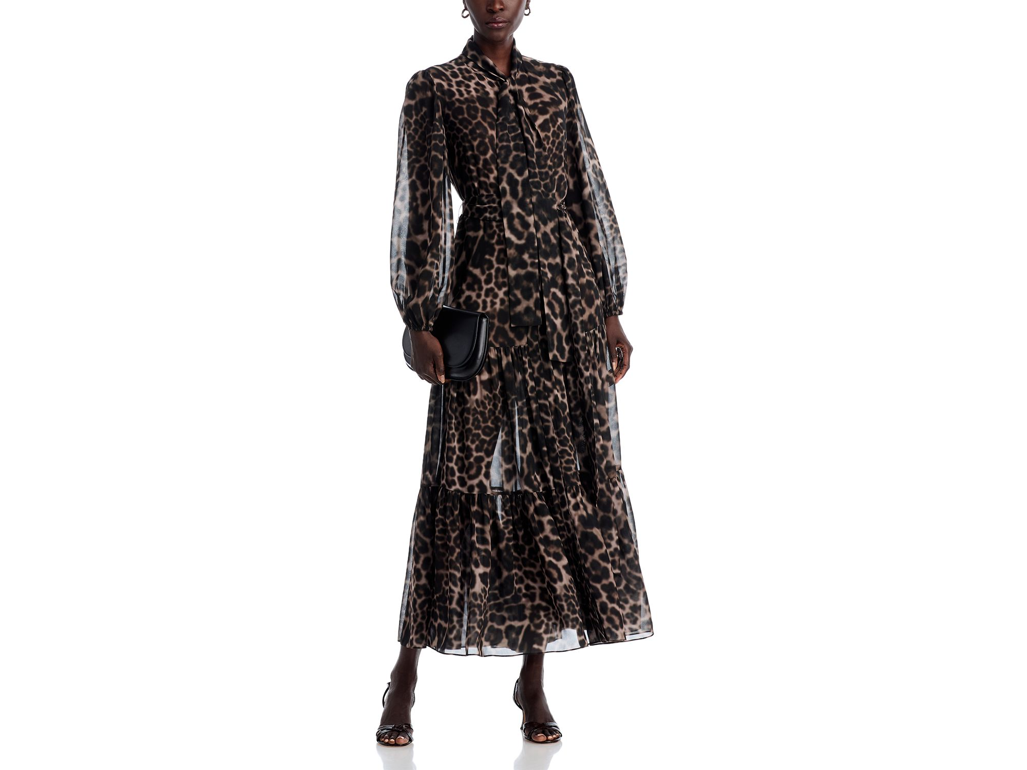Baird Tie Neck Maxi Dress — Image 4