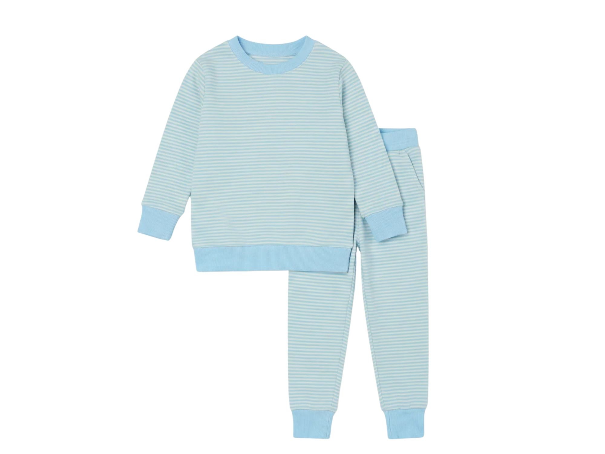 Boys' Seaside Stripe Little Lounger Bamboo Sweatsuit - Baby, Little Kid — Image 6