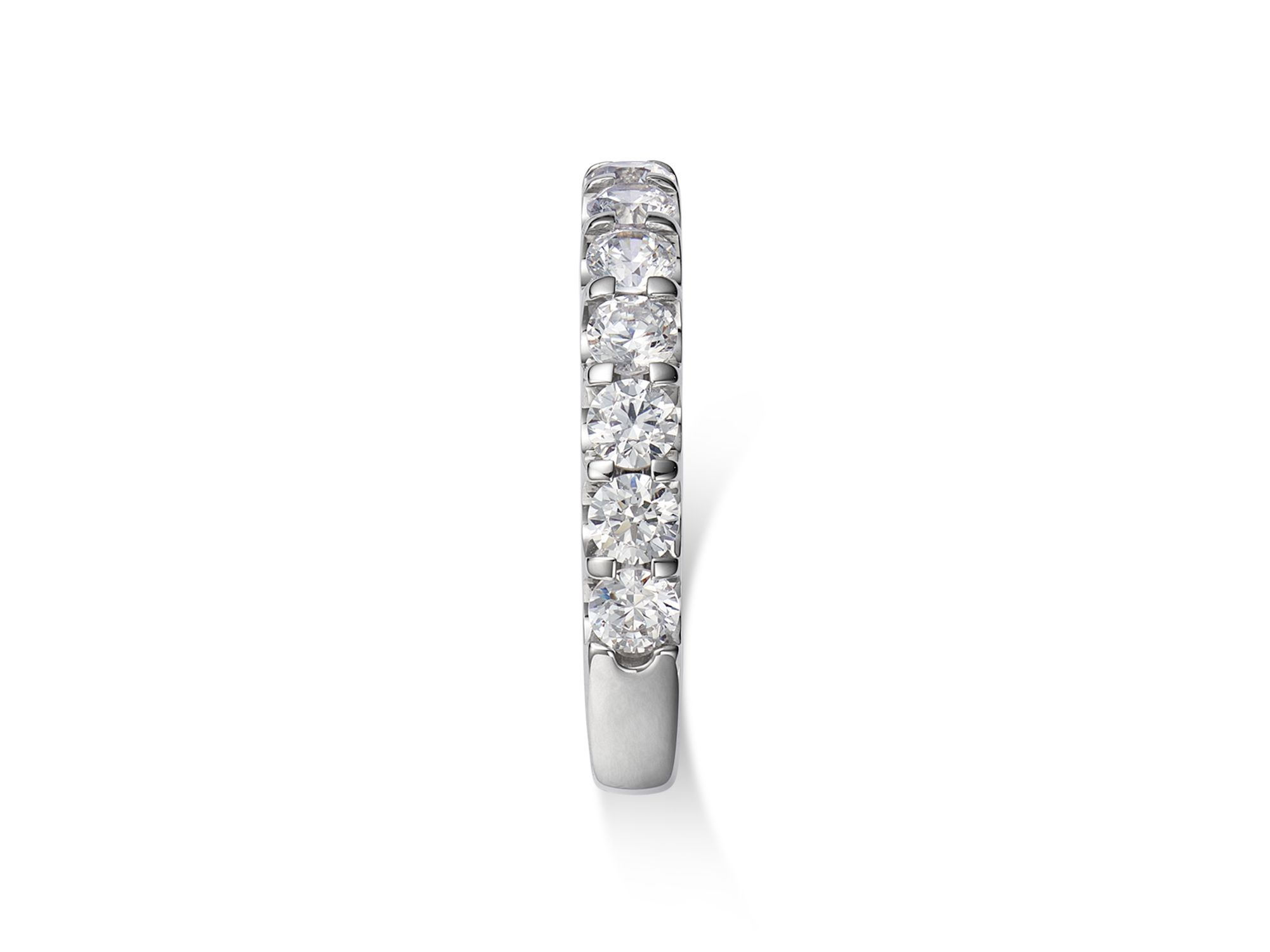 Round Cut Certified Diamond Band in 14K White Gold, 1.25 ct.t.w. — Image 3