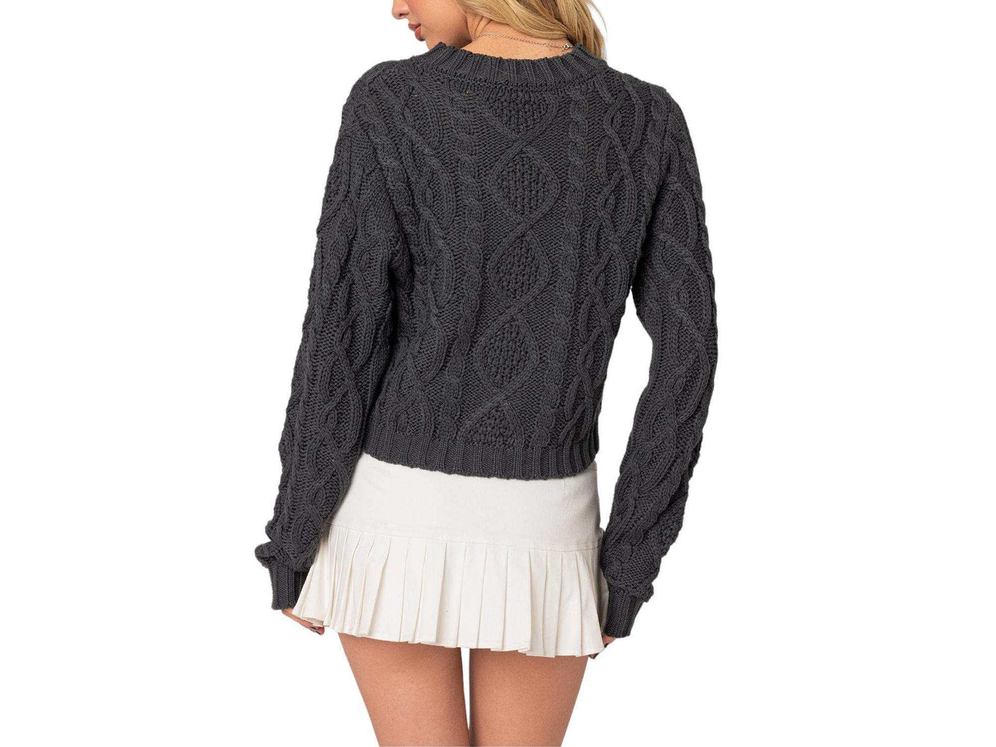 Poppy Cable Knit Sweater — Image 3