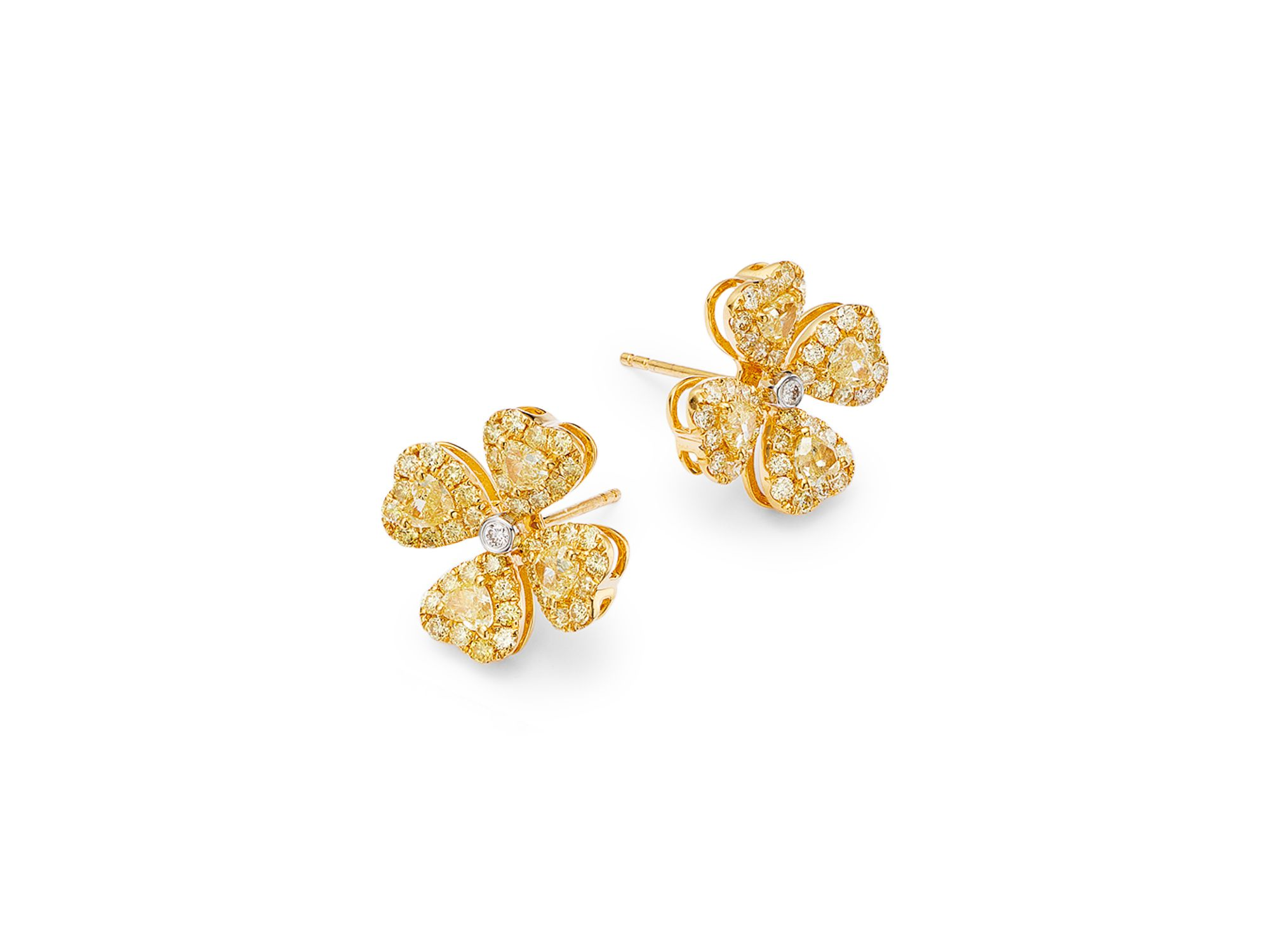 White & Yellow Diamond Pavé Bypass Ring in 14K White & Yellow Gold 1.65 tcw — Image 3