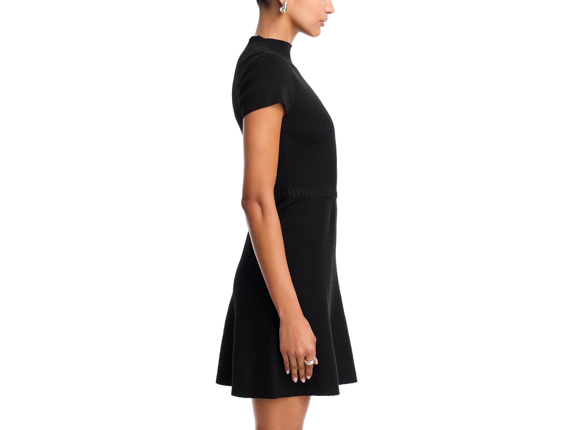 Bouclé Mock Neck Mini Dress - Exclusive — Image 5