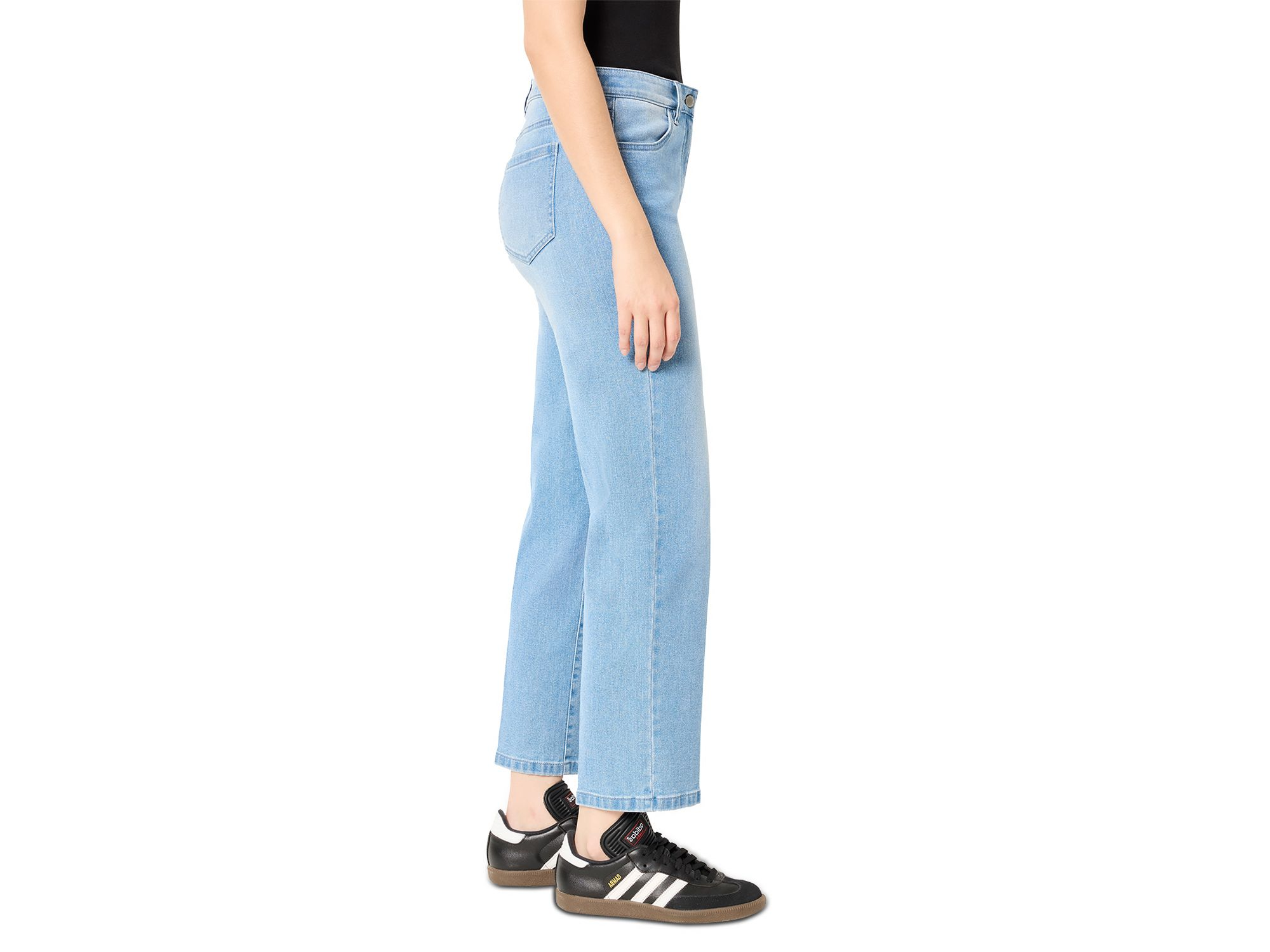 High Rise Straight Leg Jeans in Silverstone — Image 3