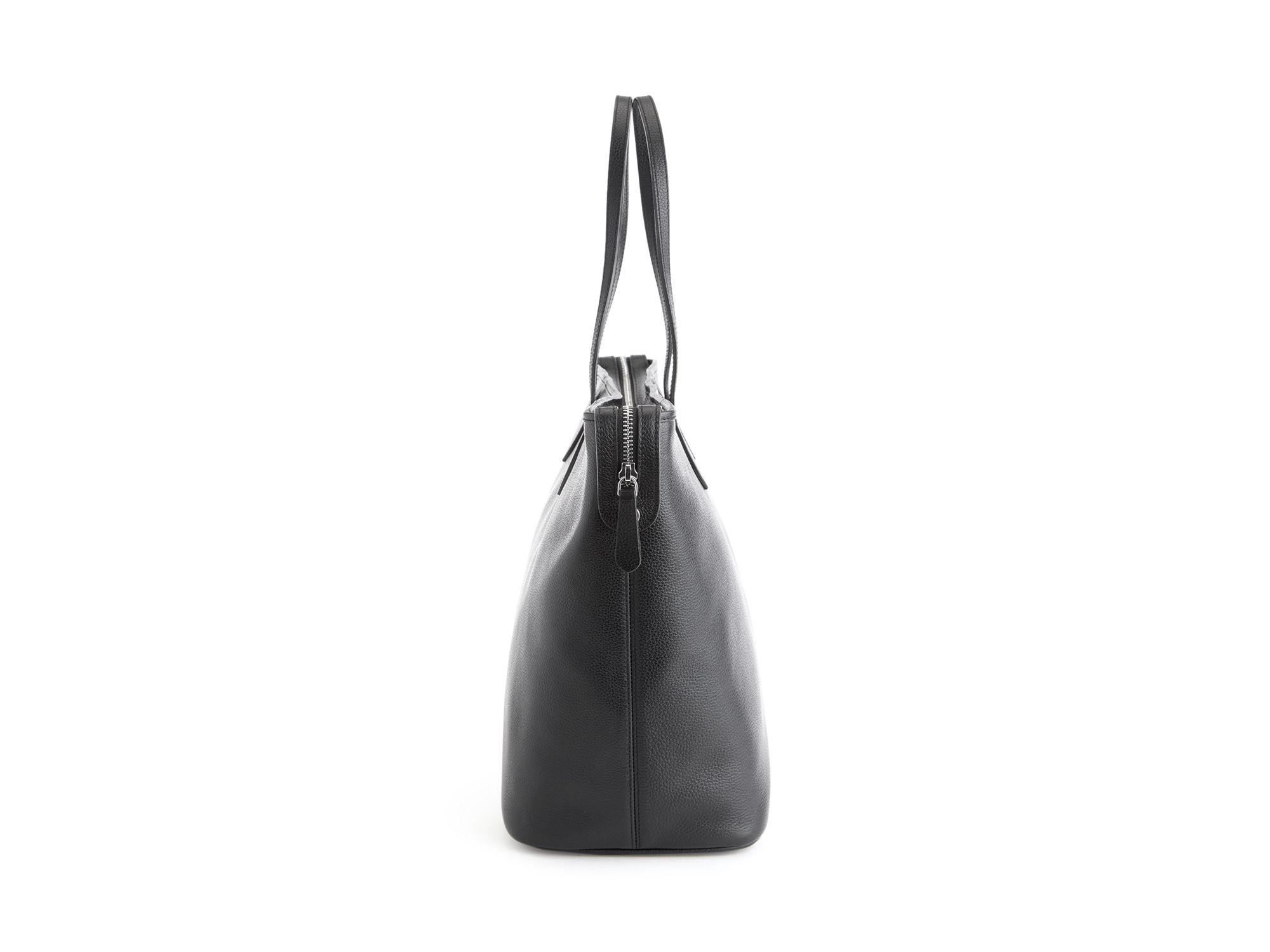 Pebble Grain Leather Wide Tote — Image 4
