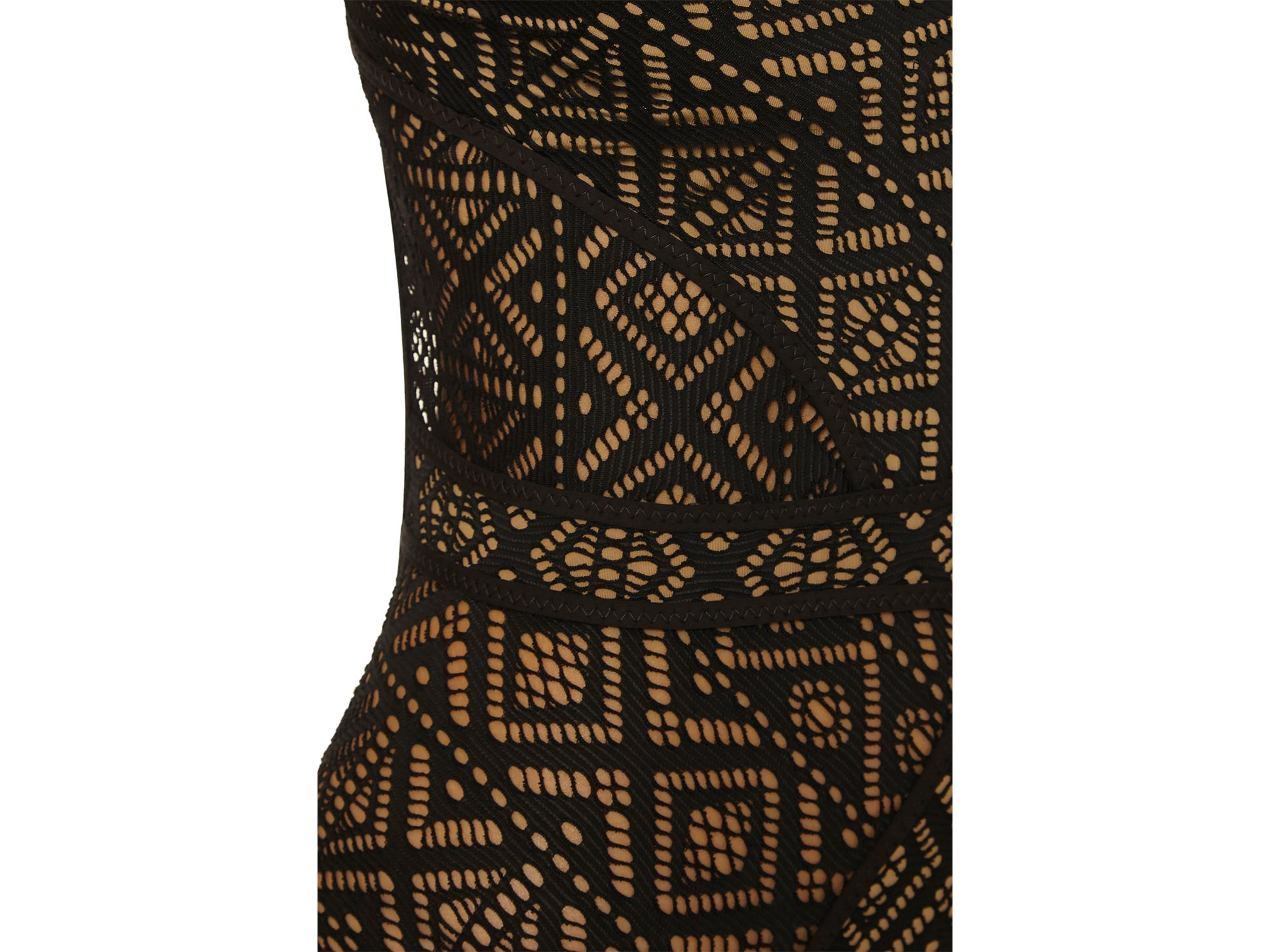 Crochet Plunge One Piece Swimsuit — Image 3
