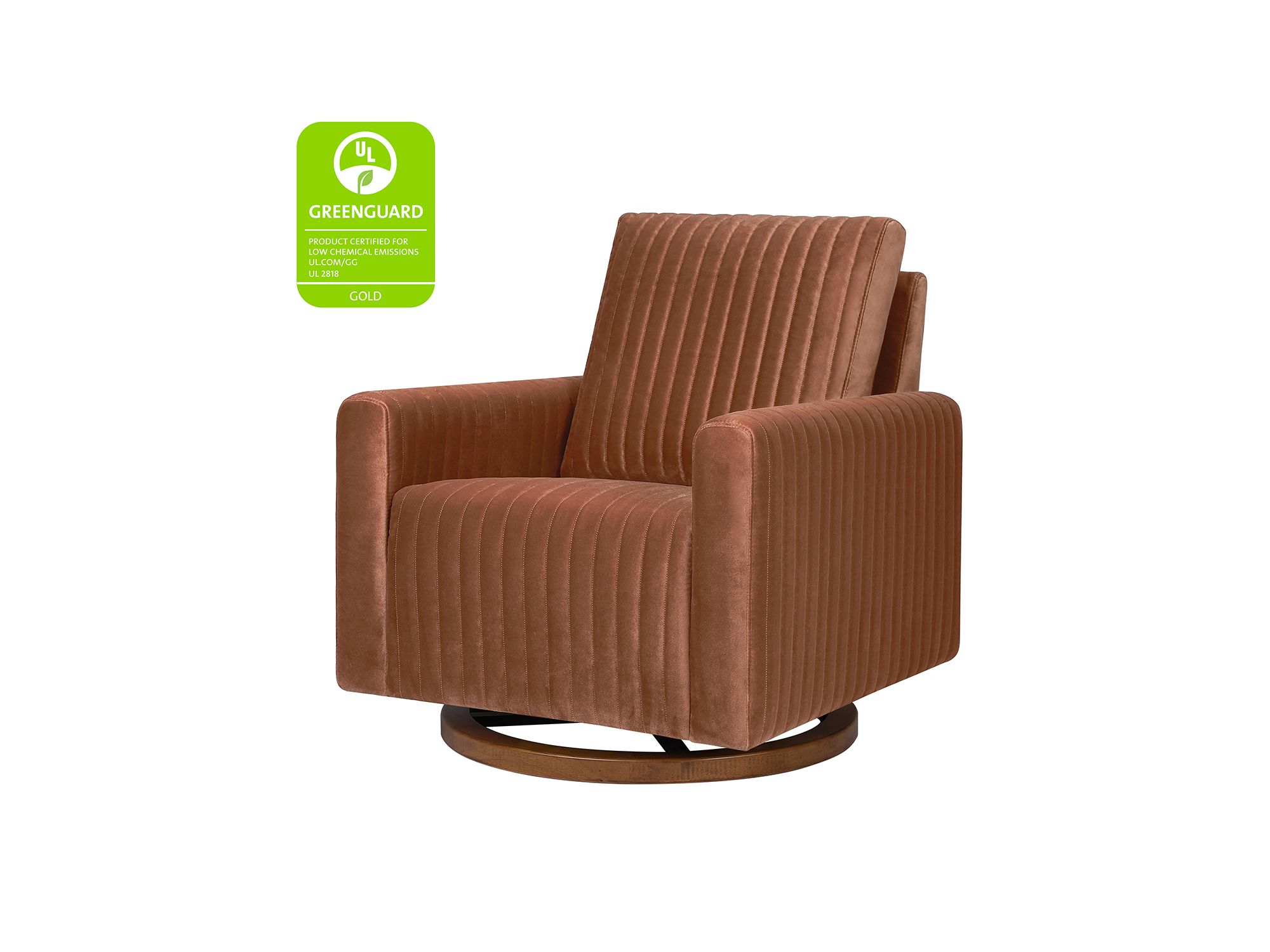 Poe Velvet Channeled Swivel Glider — Image 6
