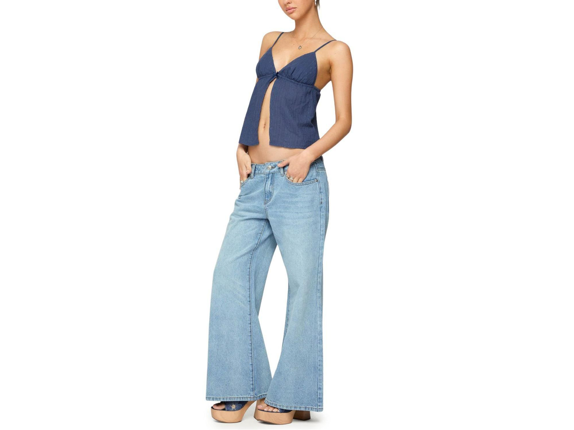 Otis Eyelet Split Front Tank Top — Image 3