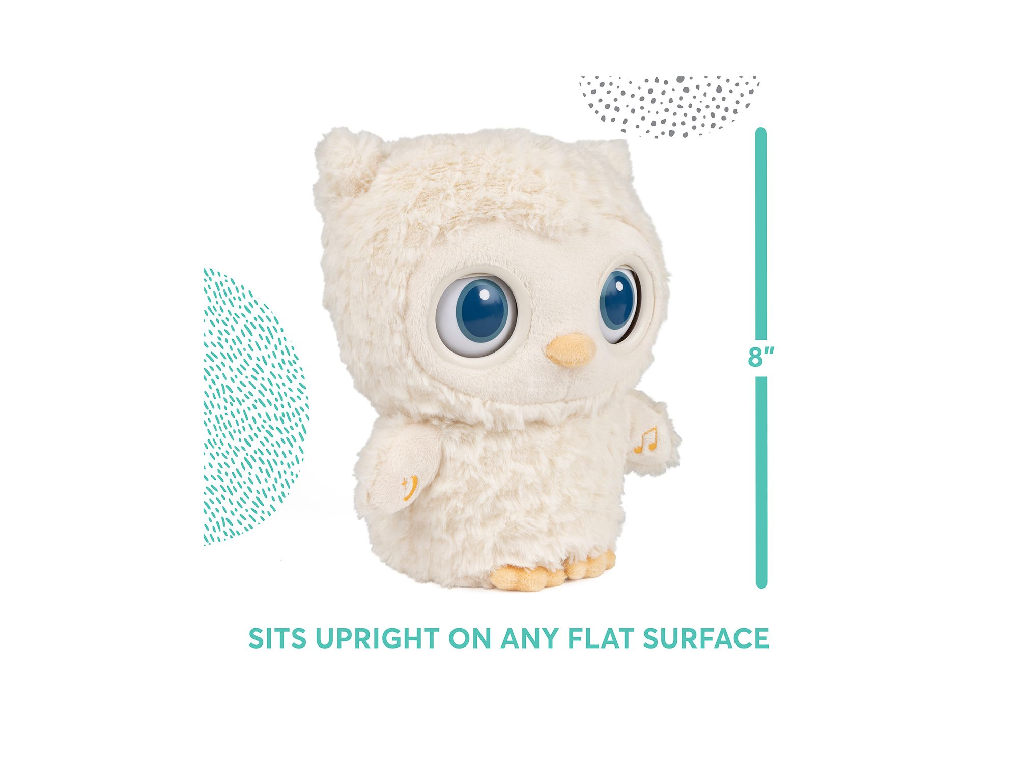 Baby Sleepy Eyes Owl Bedtime Soother Plush Night Light & Sound Machine, 8" - Ages 0+ — Image 9