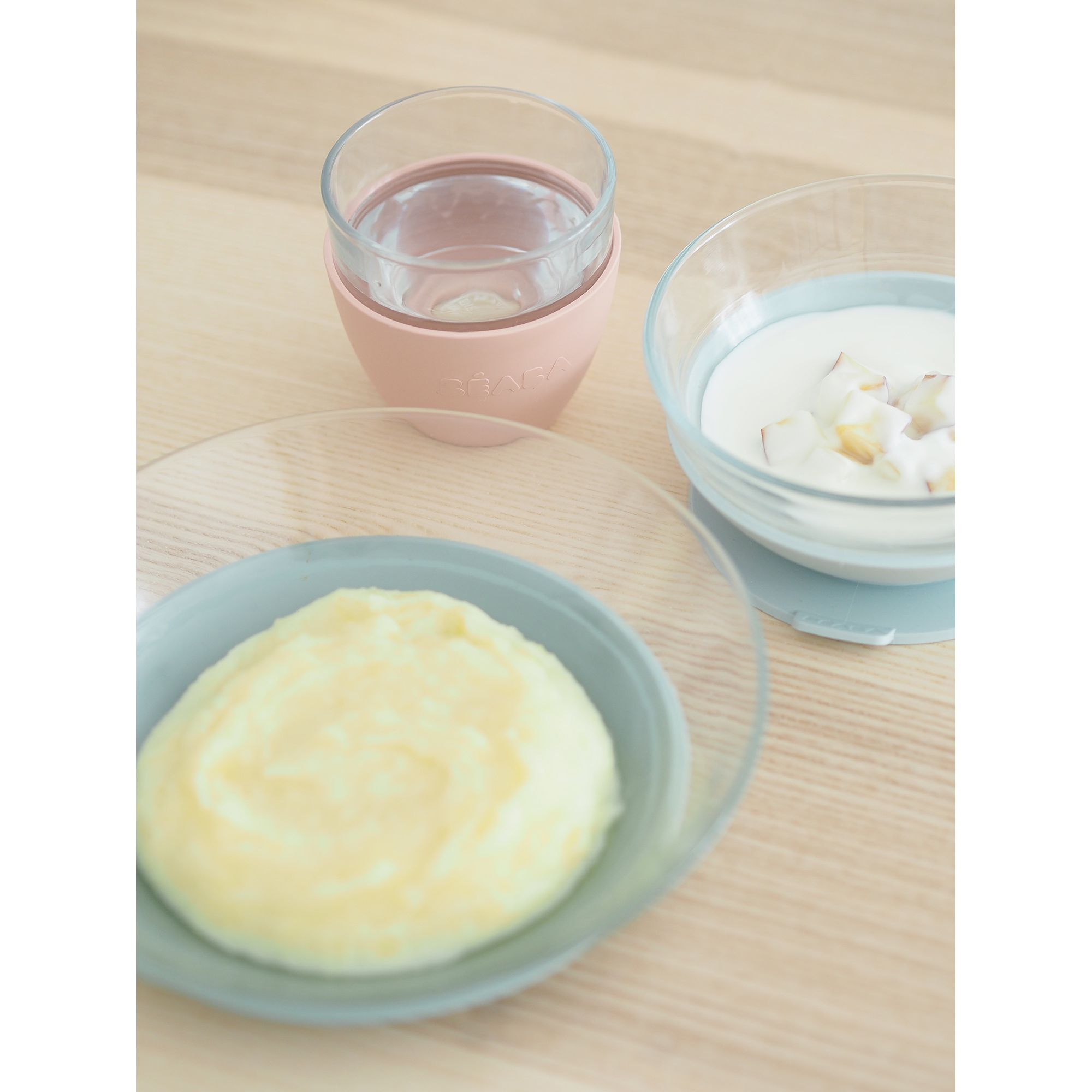 Three Piece Glass Meal Set — Image 4
