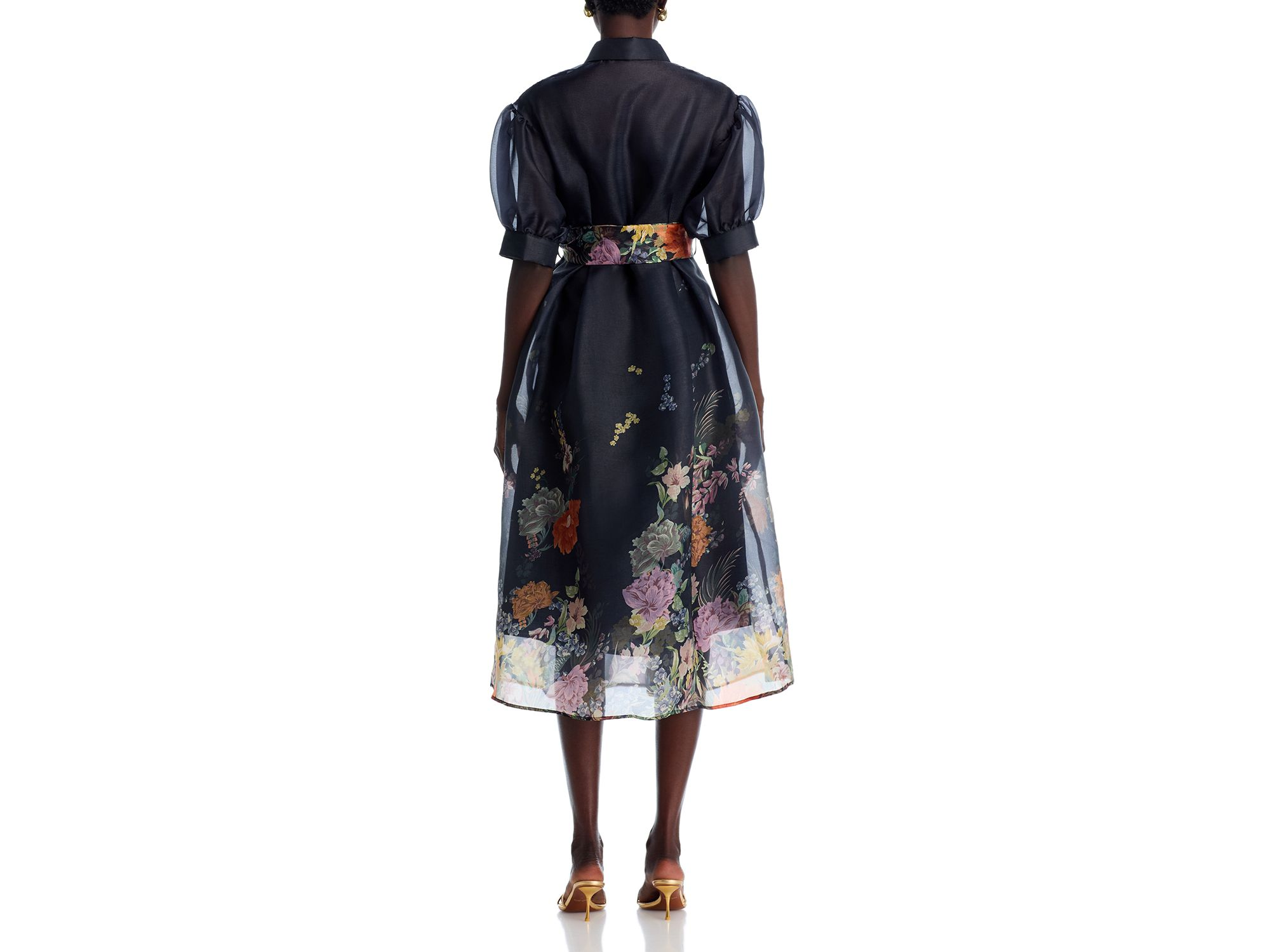 Floral Print Button Front Dress — Image 4
