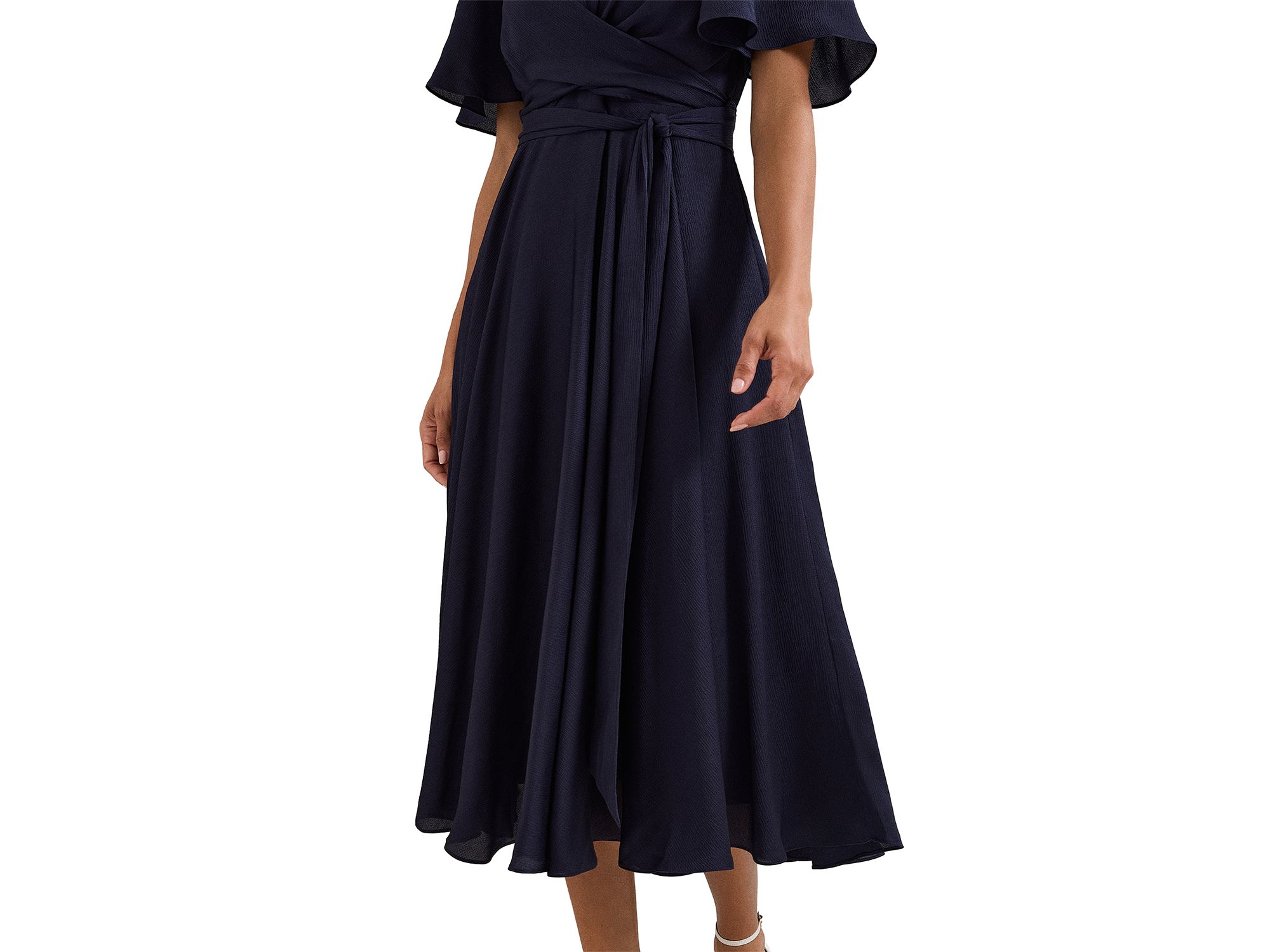 Abbie Textured Faux Wrap Dress — Image 5