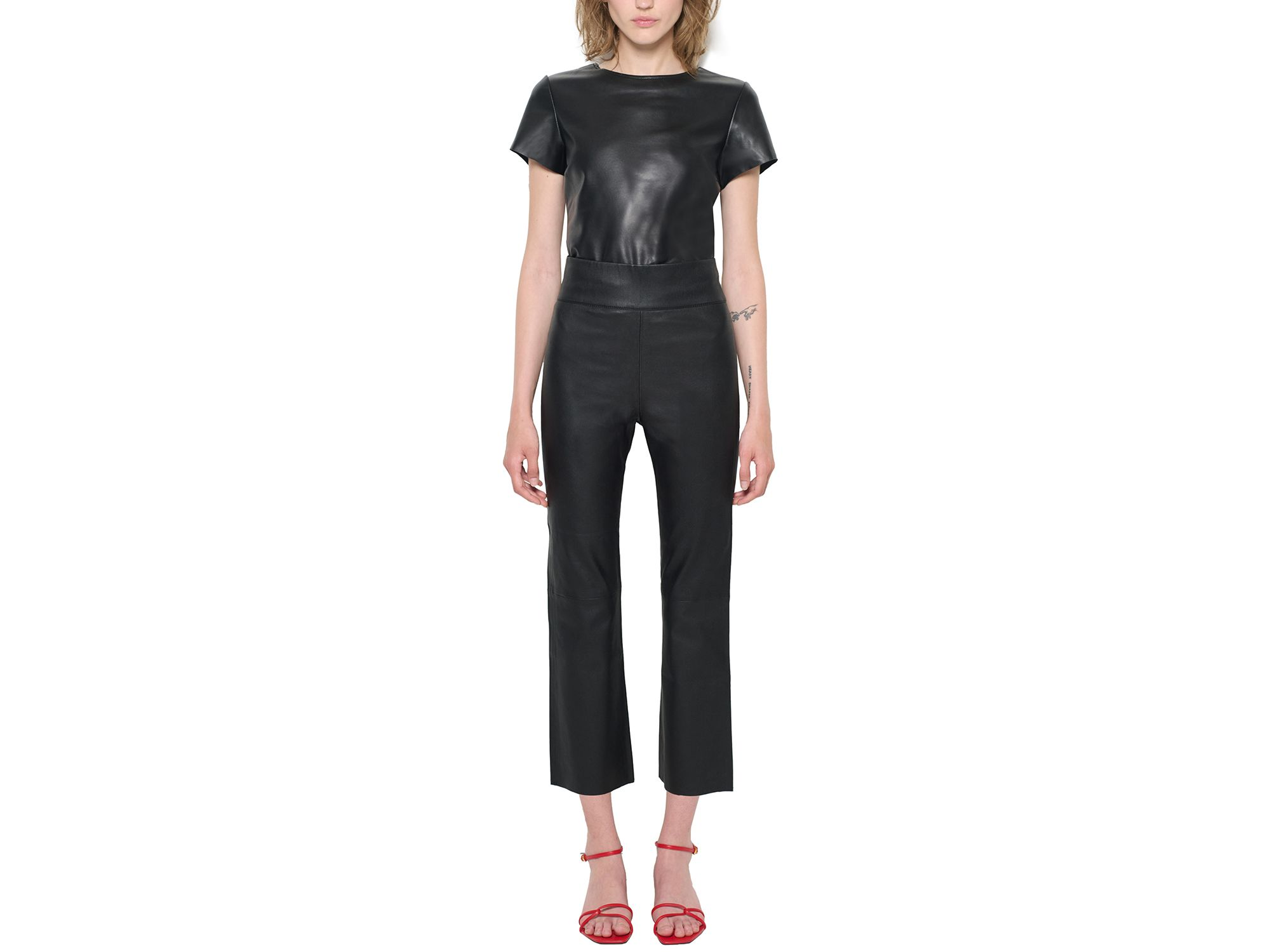 Reagan Stretch Leather Leggings — Image 4