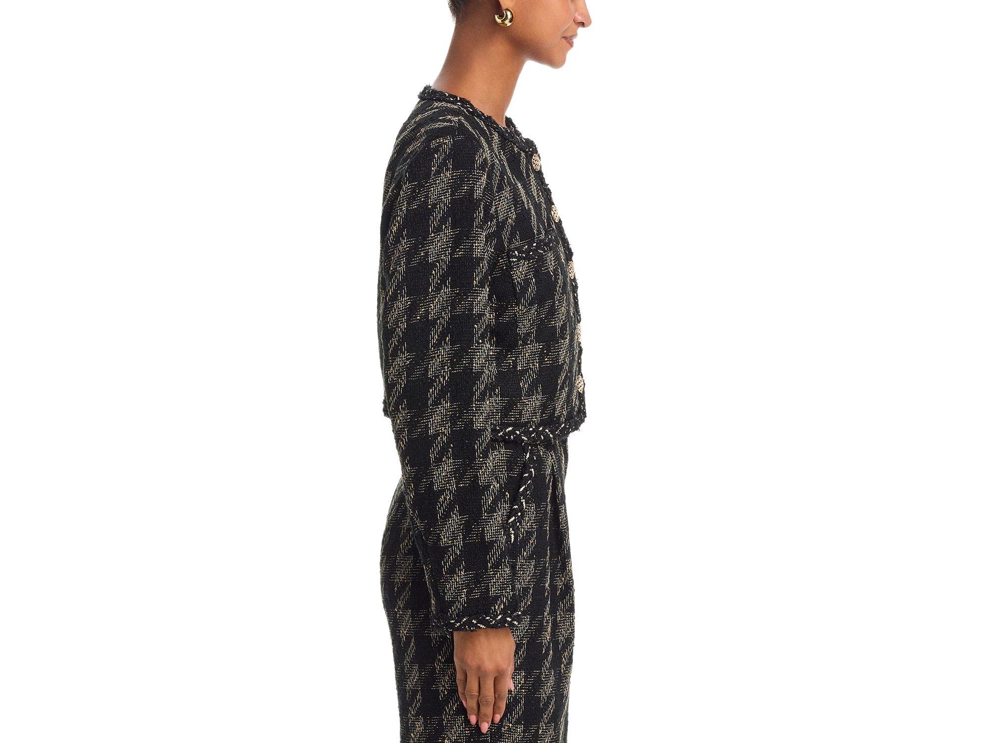 Metallic Tweed Blazer & Wide Leg Pants - Exclusive — Image 9