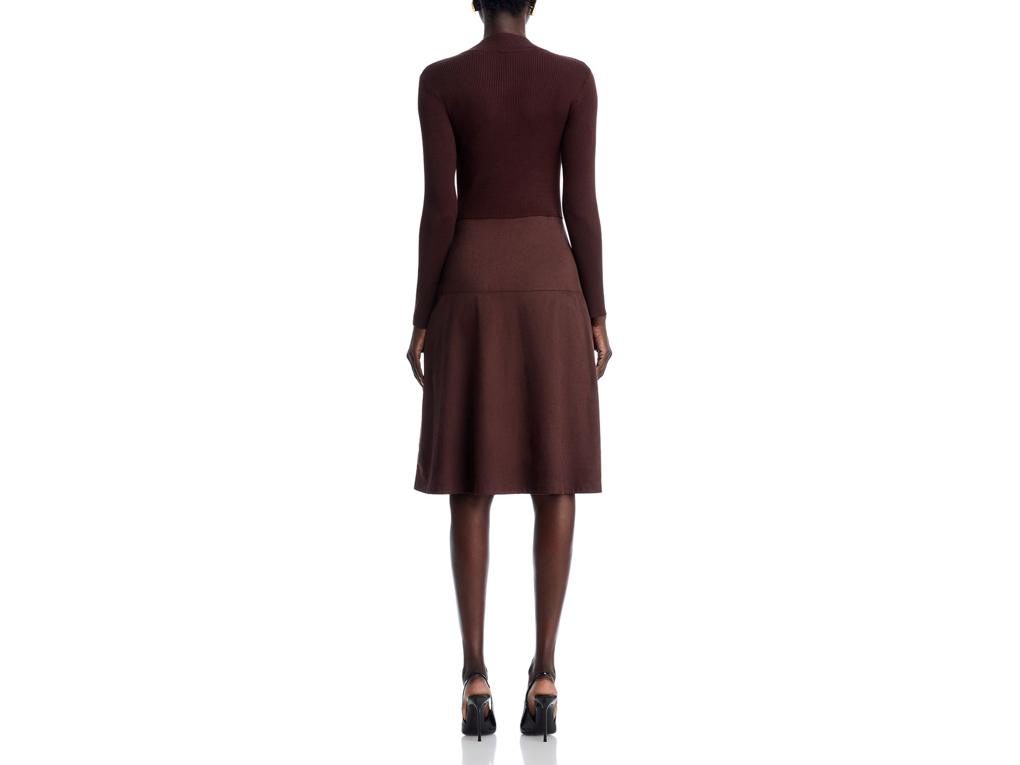 Mock Neck Long Sleeve Dress — Image 4
