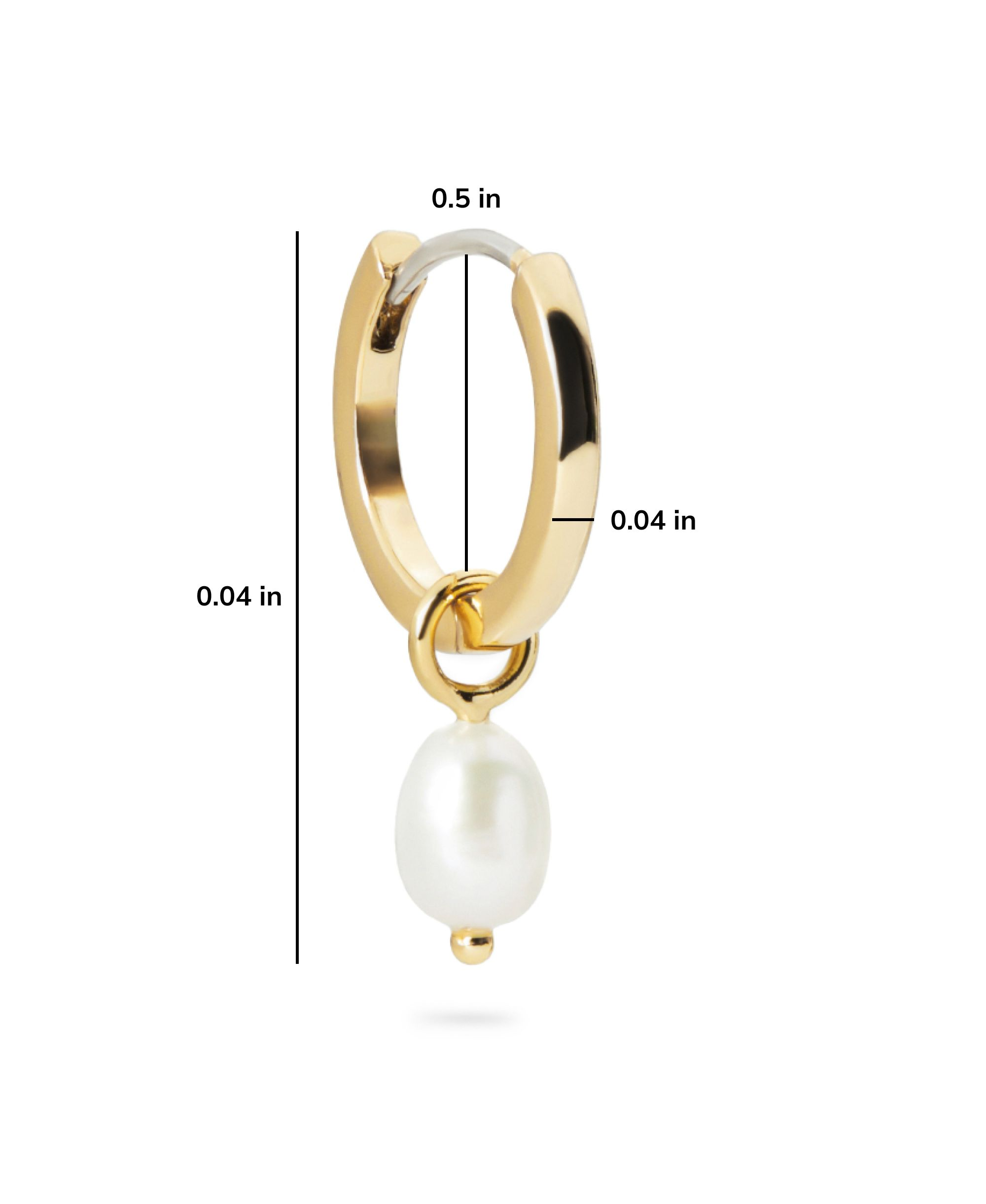 Frida Freshwater Pearl Huggie Hoops — Image 6