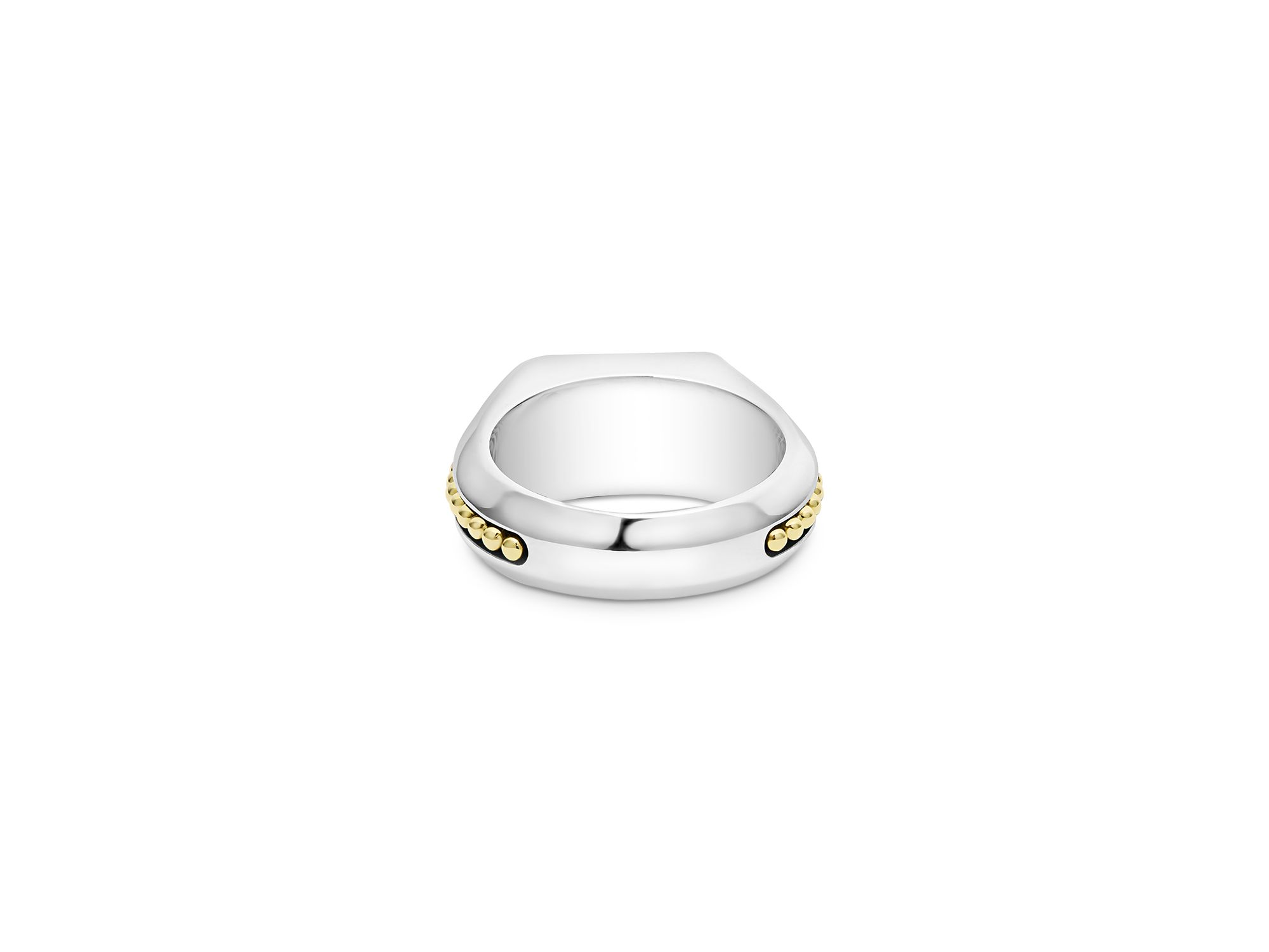 Men's 18K Yellow Gold & Sterling Silver Anthem Octagon Ring — Image 5