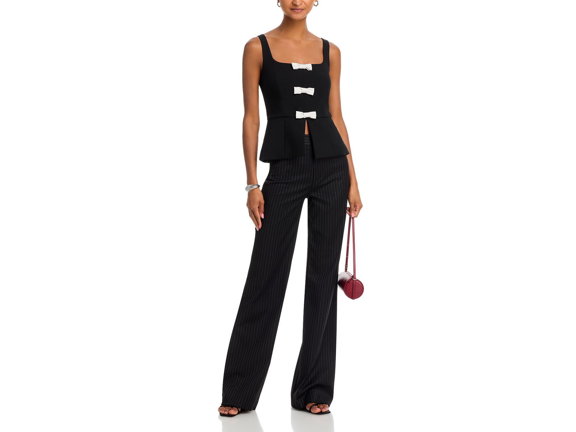 Azra Peplum Bow Top — Image 4