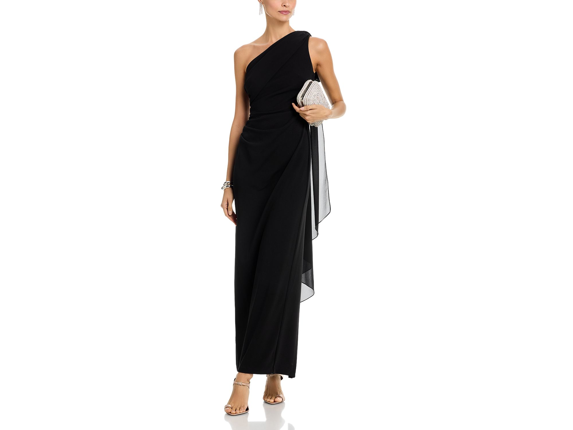 Scuba Crepe One Shoulder Dress - Exclusive — Image 3