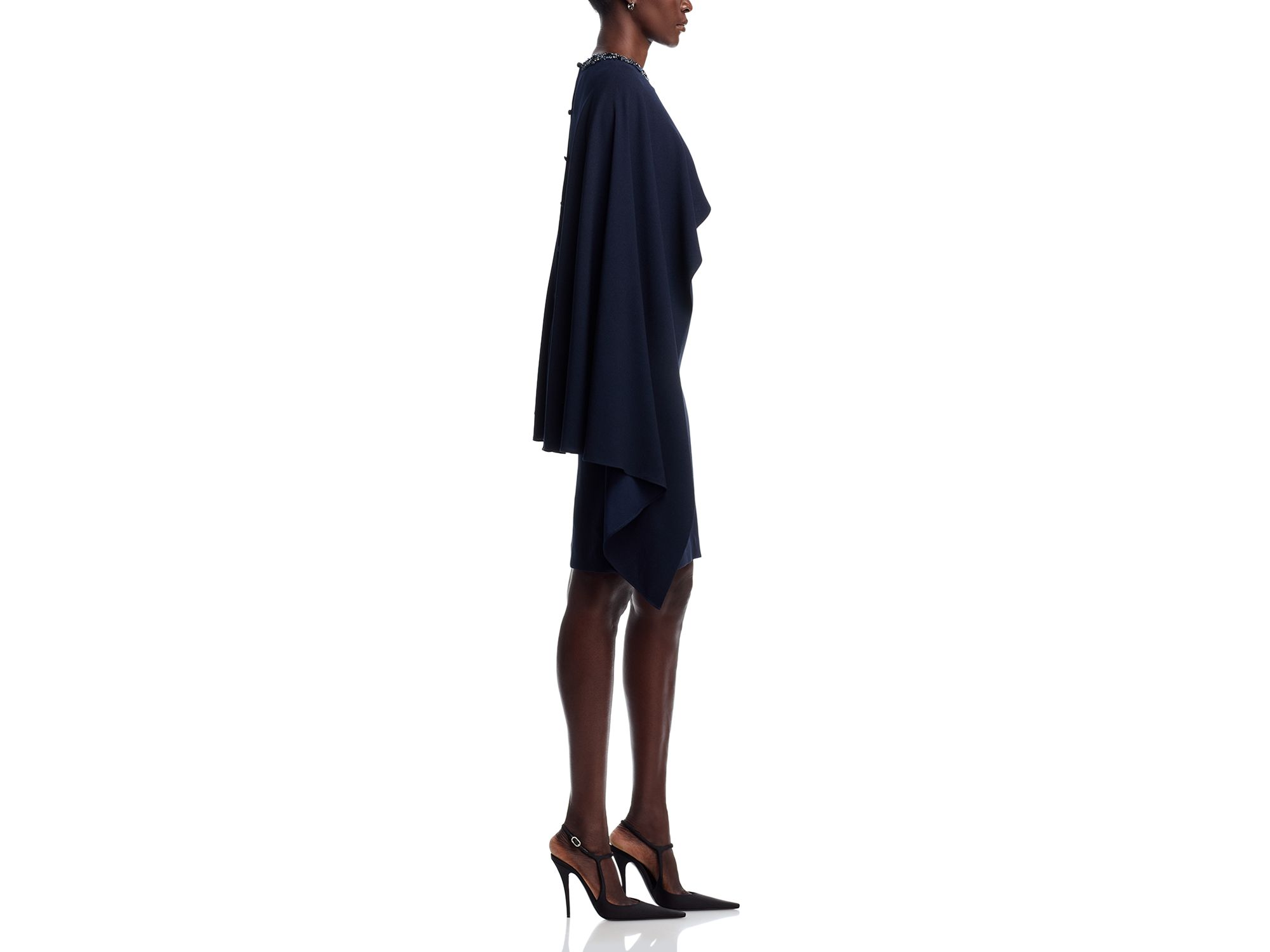 Beaded Neck Cape Dress — Image 5