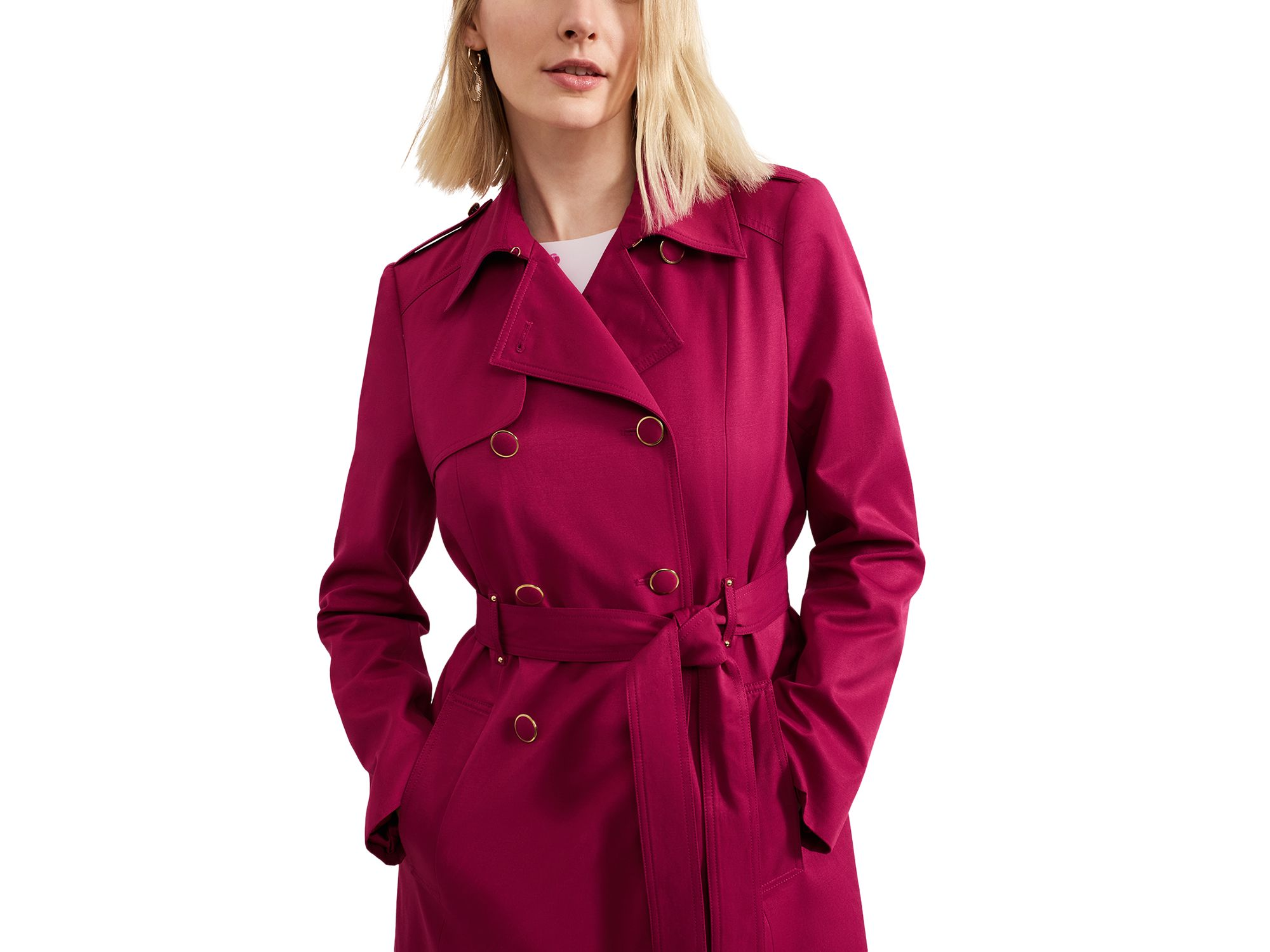 Cheryl Fitted Trench Button Up Jacket — Image 5