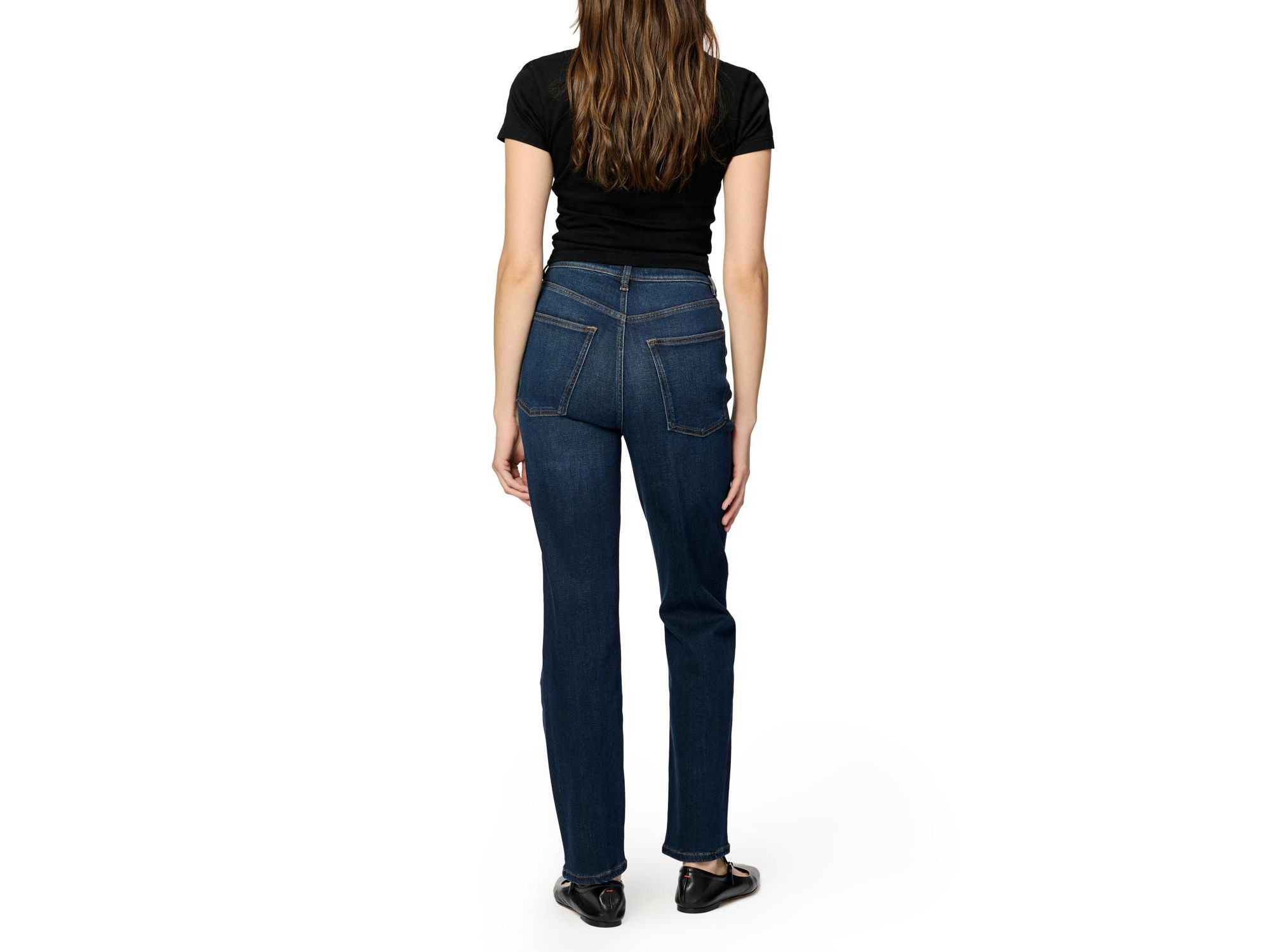 ASE Stretch High Rise Straight Jean in Vroom — Image 4