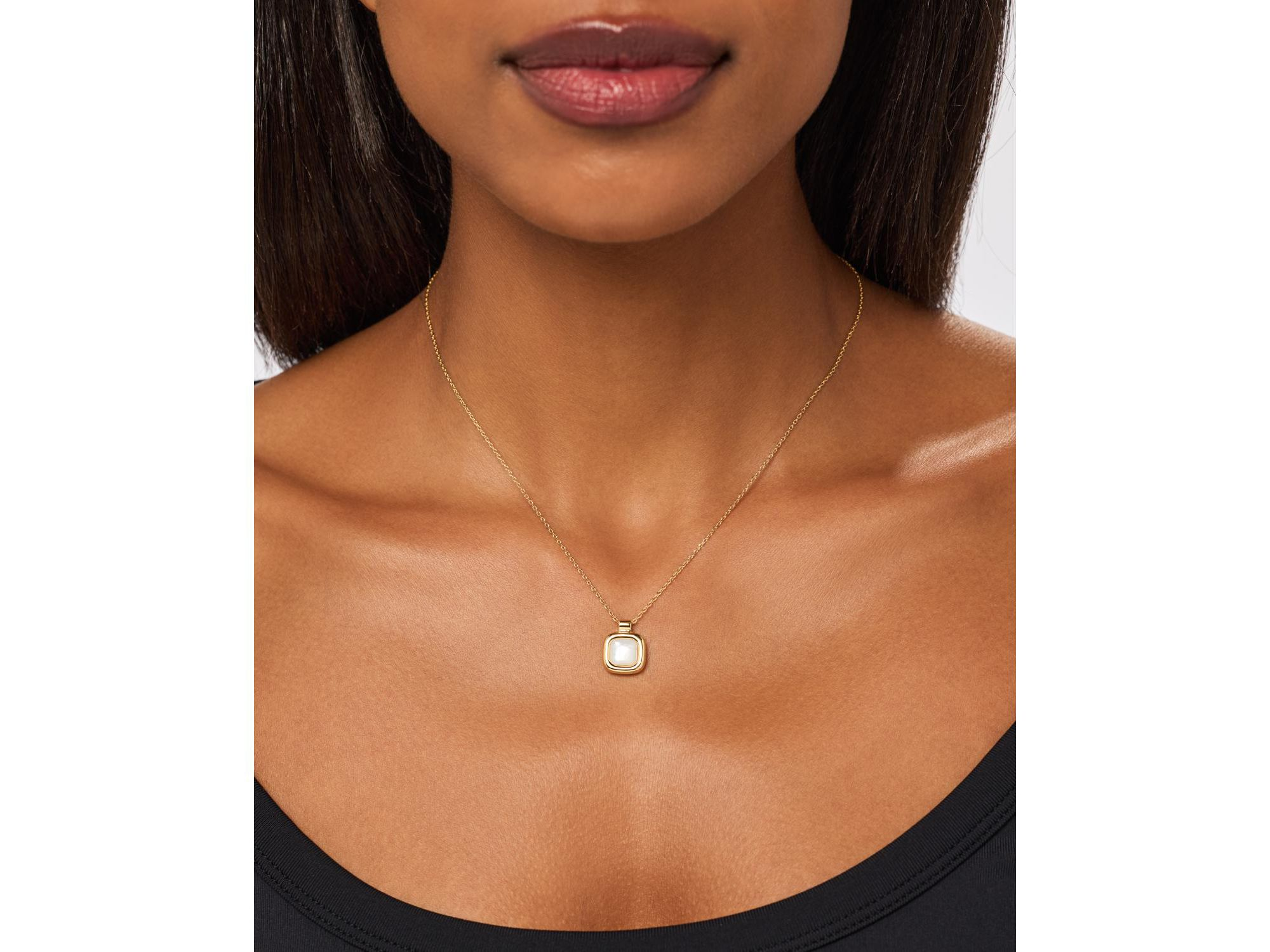 Clara Mother of Pearl Gold Pendant — Image 3
