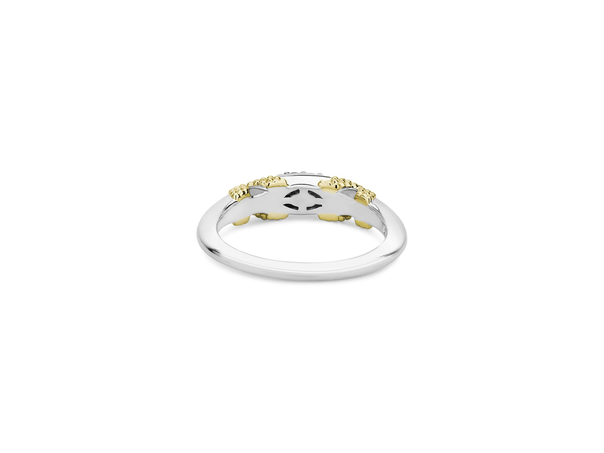 Sterling Silver & 18K Yellow Gold Caviar Lux Diamond Ring — Image 6