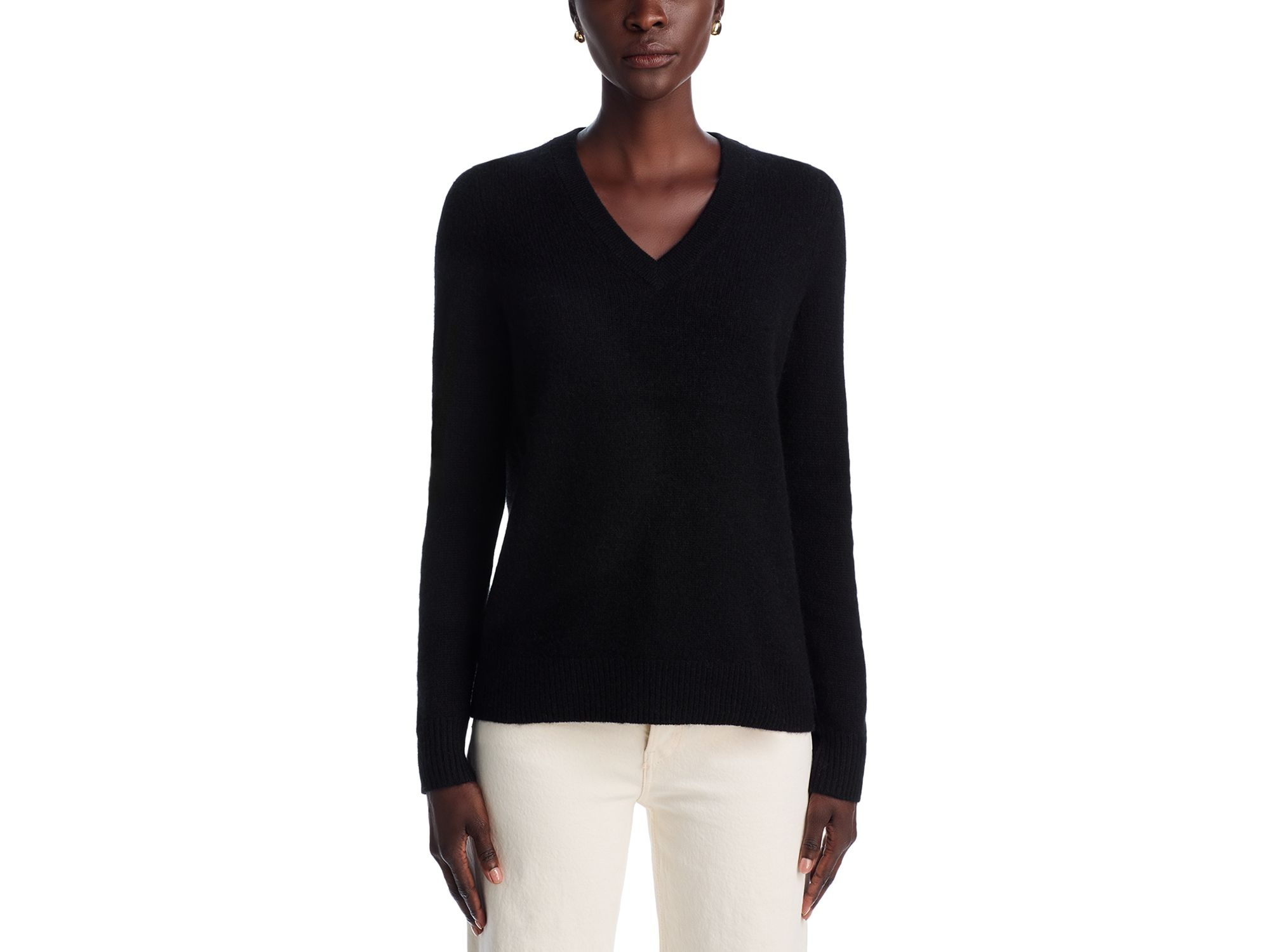 100% Cashmere V Neck Sweater - Exclusive — Image 4