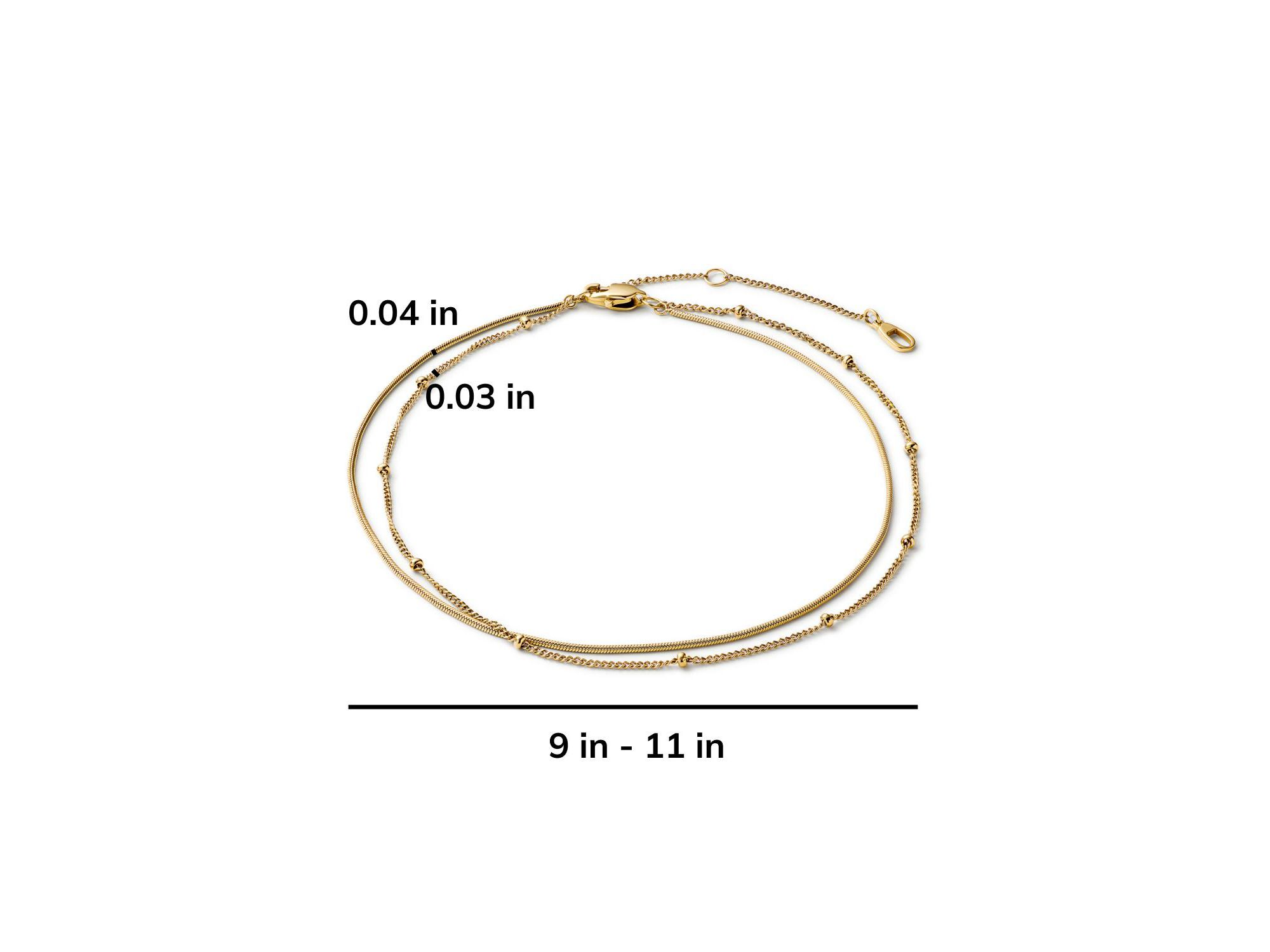 Hallie Stainless Steel Gold Anklet — Image 4