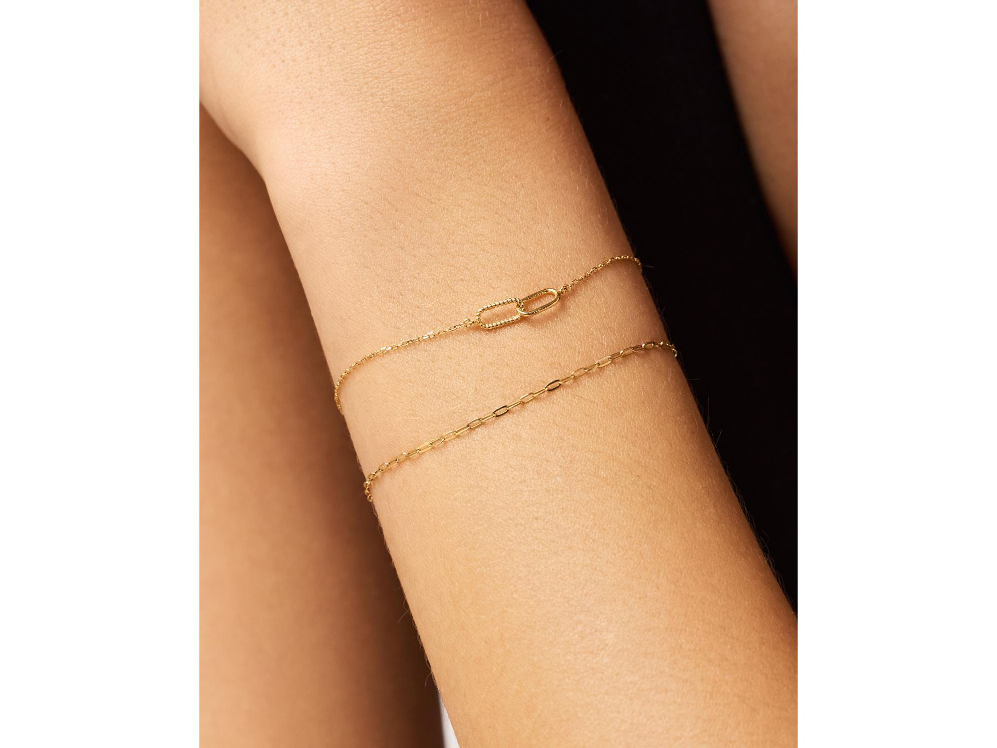 Gold Bracelet Set - Gold Link Bracelet Set — Image 3