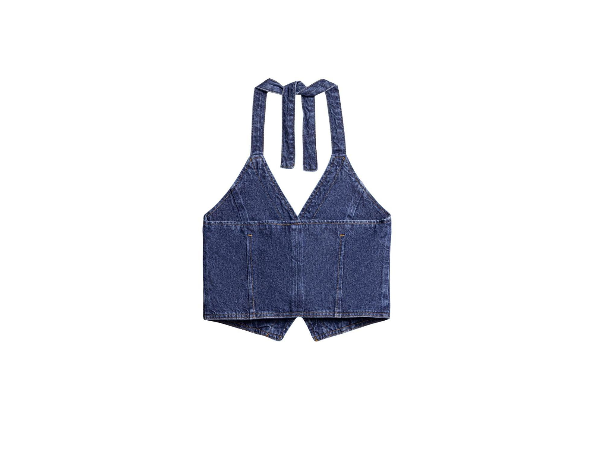 Halter Neck Denim Vest — Image 8