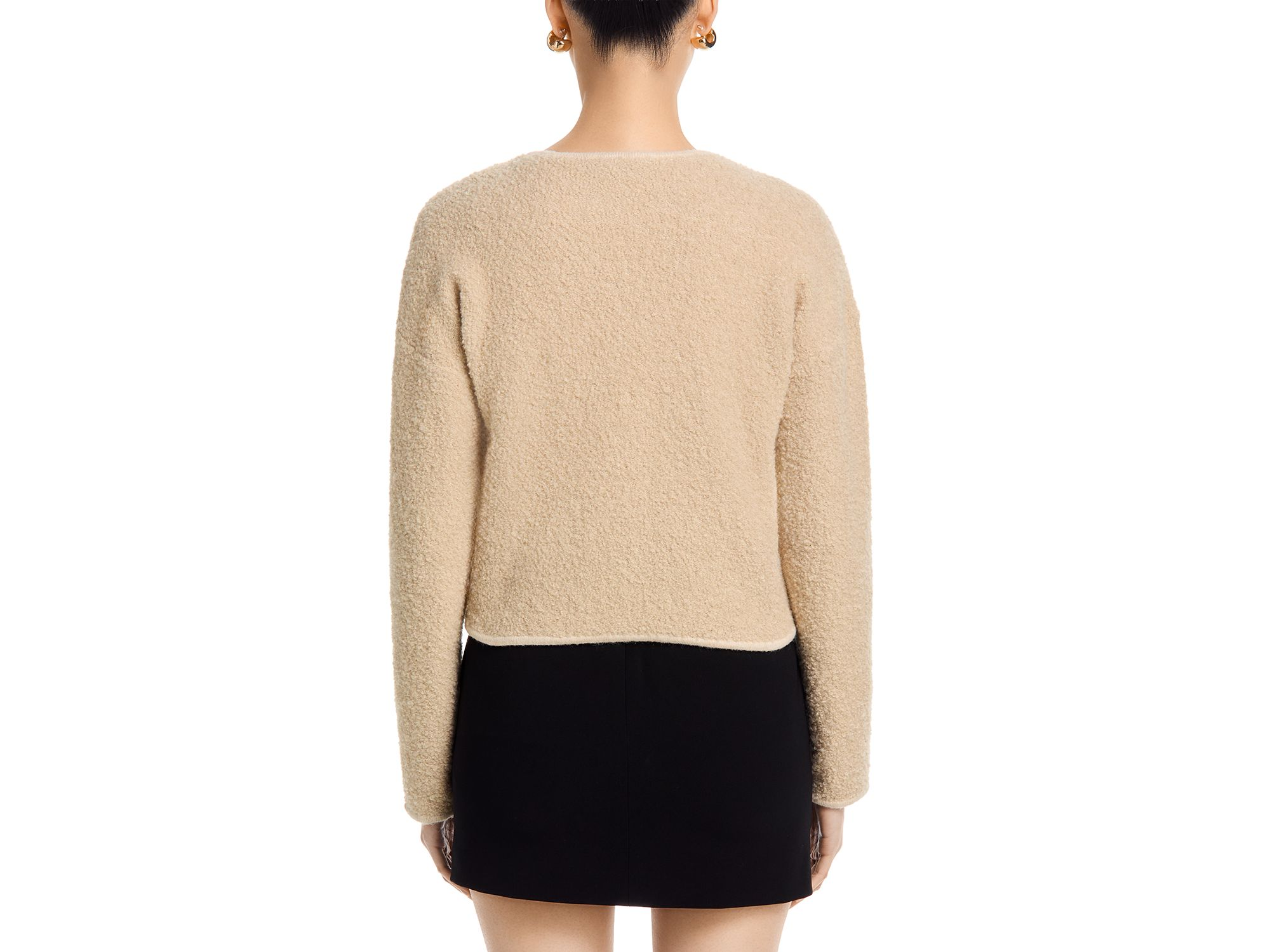 Effie Boucle Knit Cardigan Sweater — Image 3