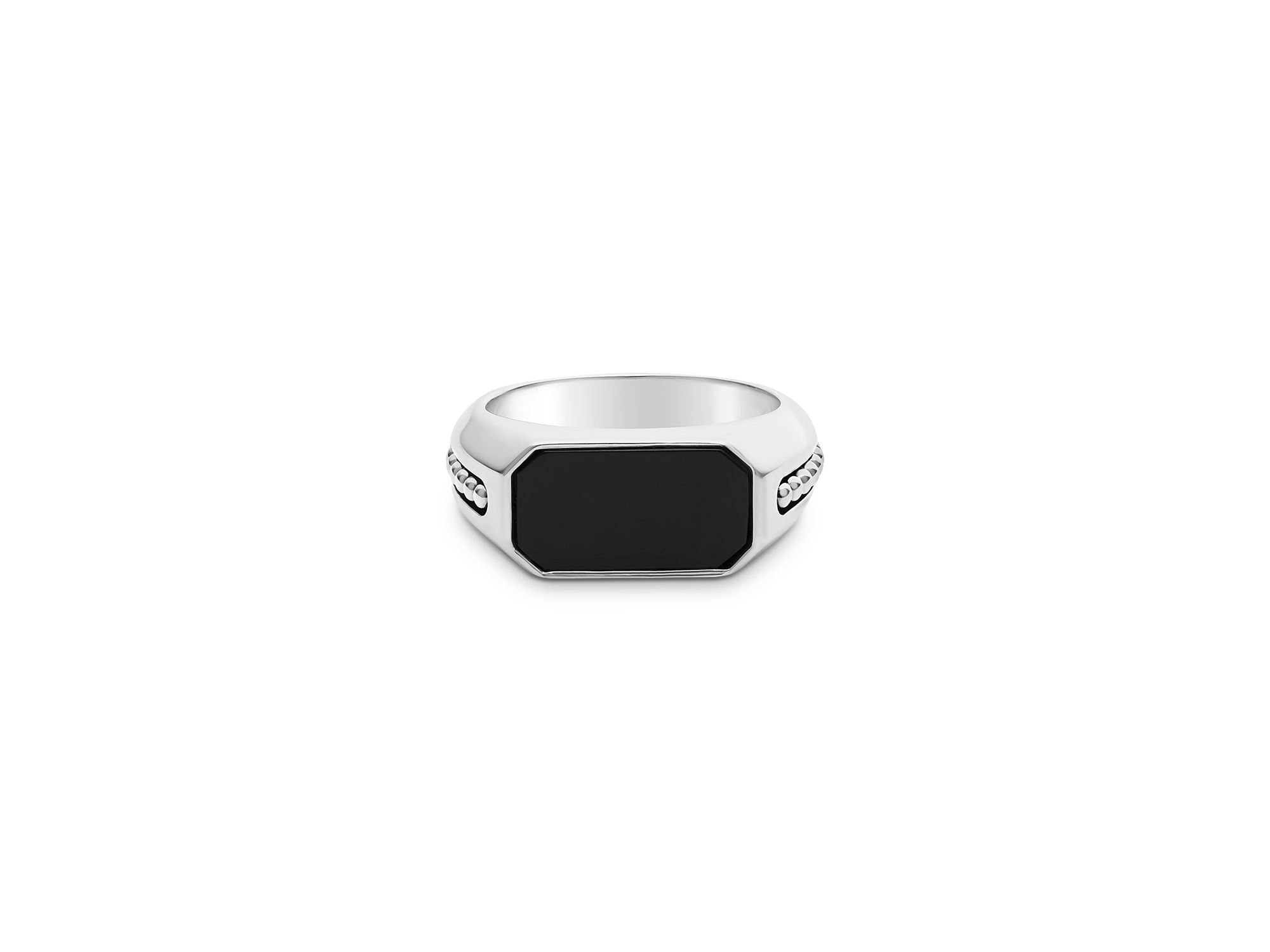 Men's Sterling Silver Anthem Onyx Octagon Ring — Image 5
