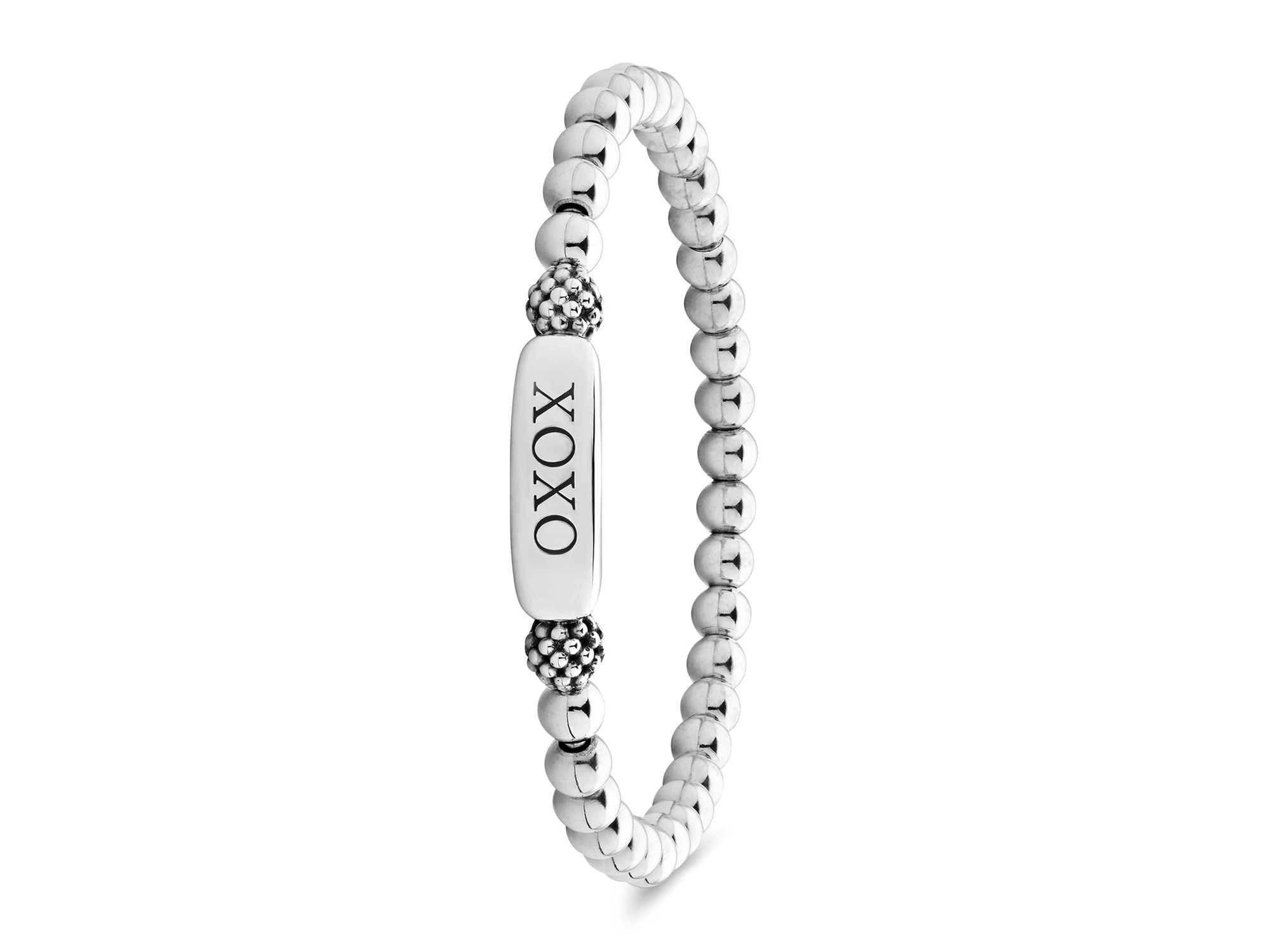 Sterling Signature Caviar XOXO Station Bracelet — Image 5