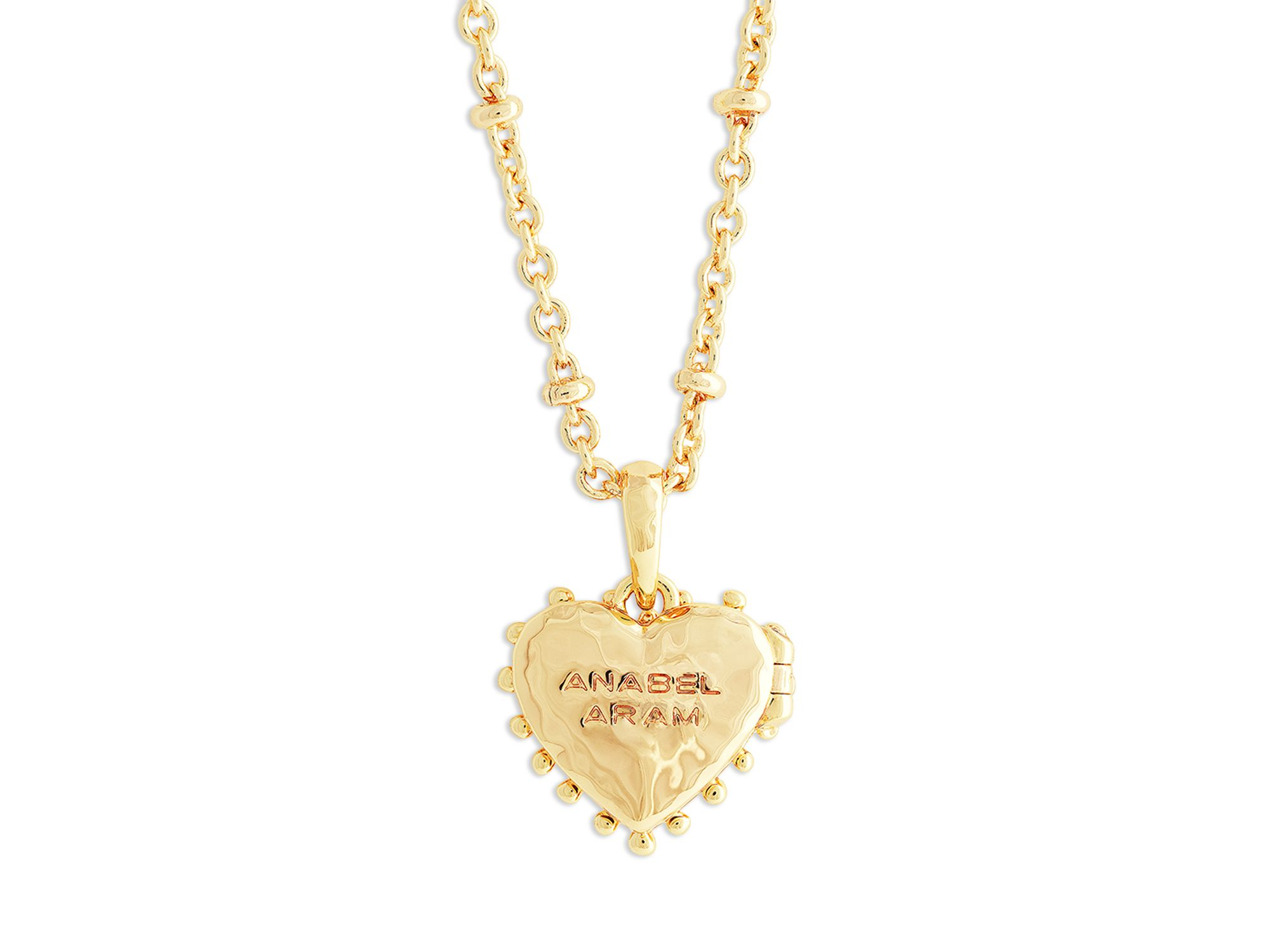 Small Heart Locket Pendant Necklace, 16"-17" — Image 5